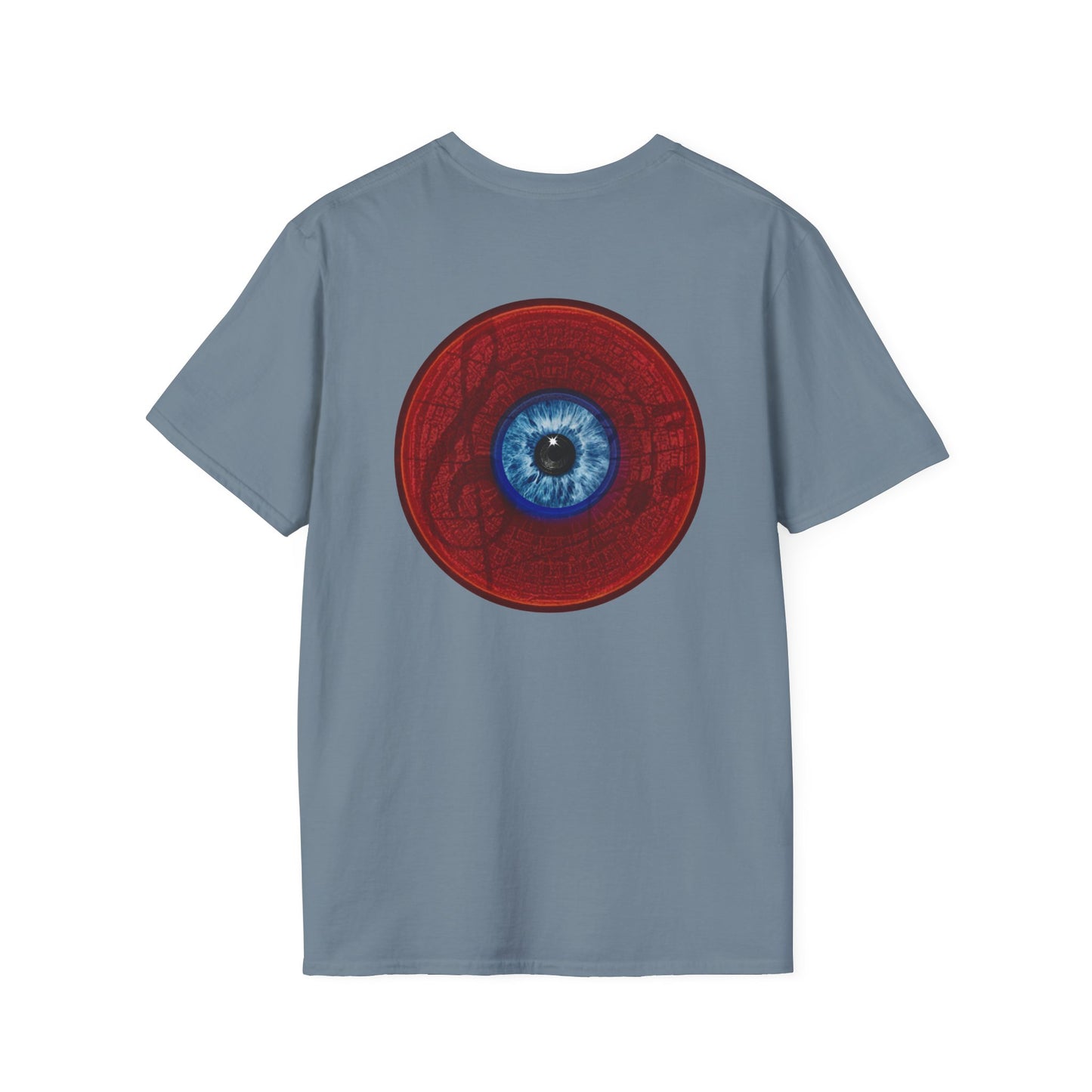Classic Donut Tee - Unisex Soft-Style - "Peering through Your Opacity" - series 1.0 - red donut w/eye