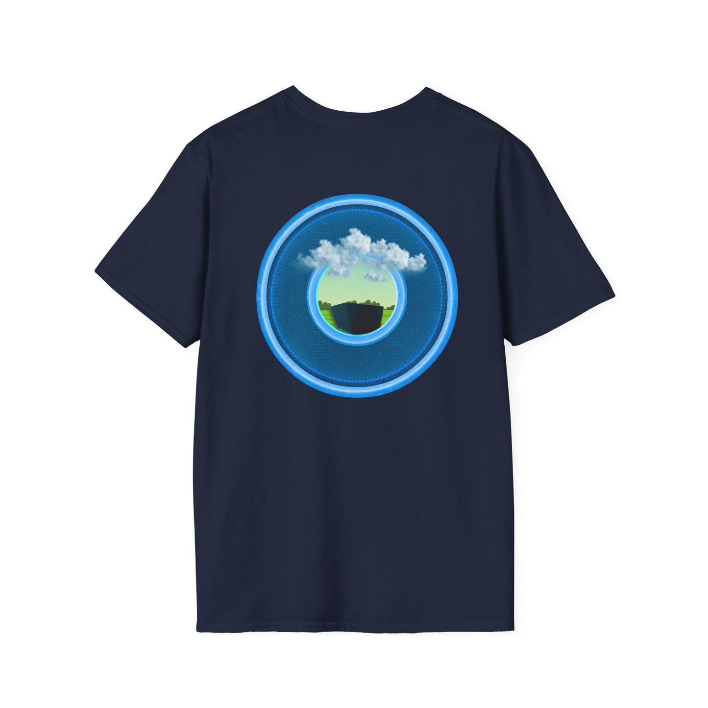 Classic Donut Tee - Unisex Soft-Style - "Got Rhombus?" - series 1.0  - variant 1 - blue/blue donut