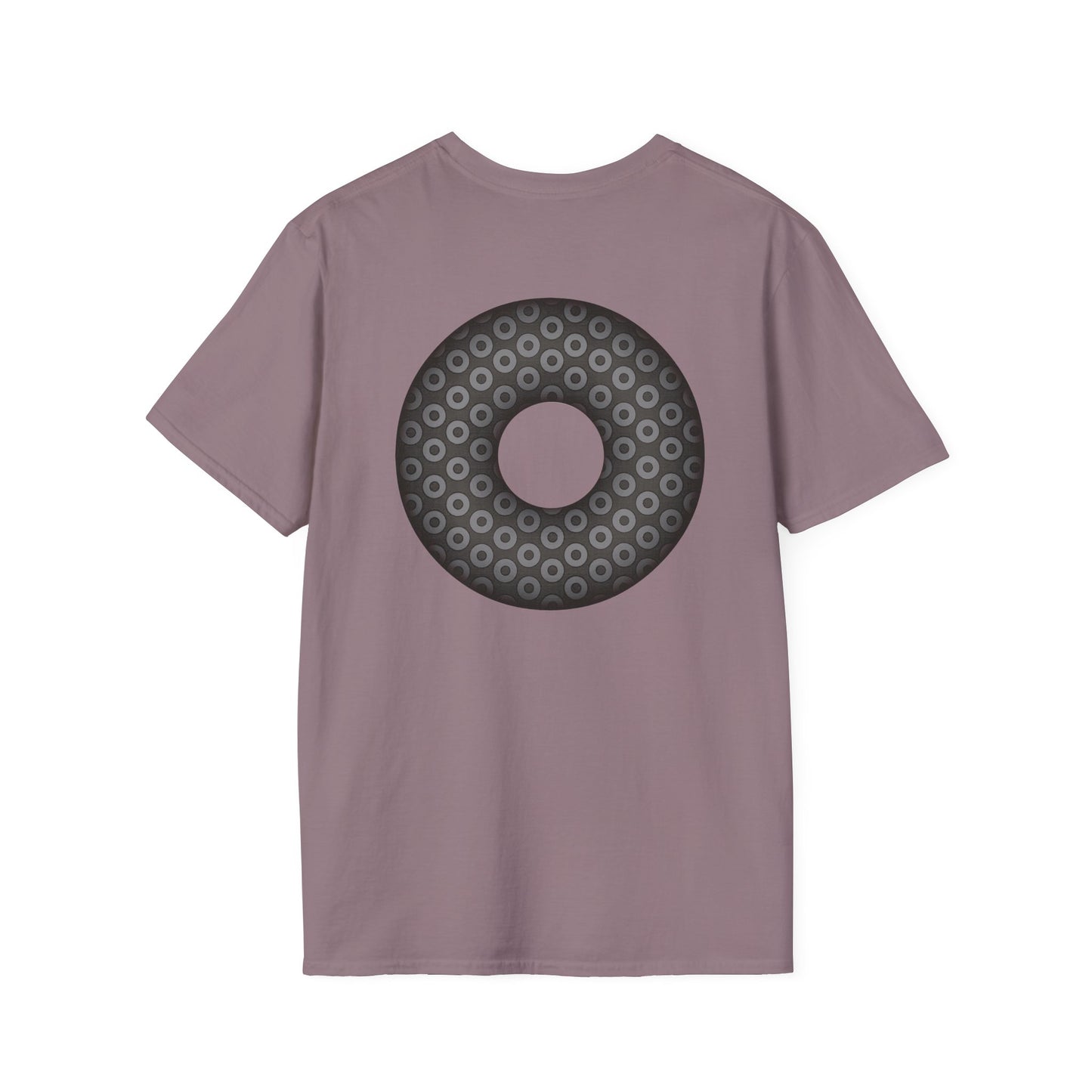 Plain Donuts/Unisex Soft-Style - "Plain Paradoxical Grided Donuts" - gray/dark gray donuts