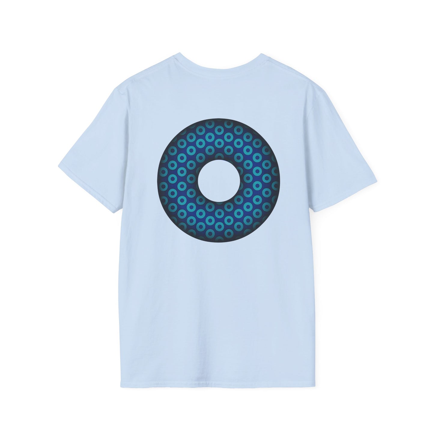 Plain Donuts/Unisex Soft-Style - "Plain Paradoxical Grided Donuts" - light blue/dark blue donuts