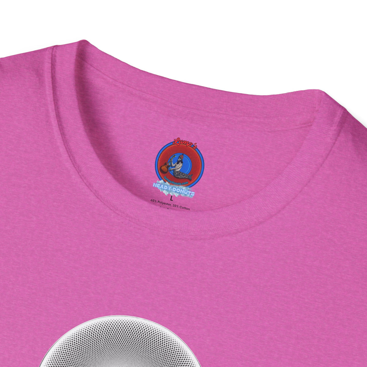 Classic Donut Tee - Unisex Soft-Style - "If I'm Swimming By" - variant 1 - white - textured donut