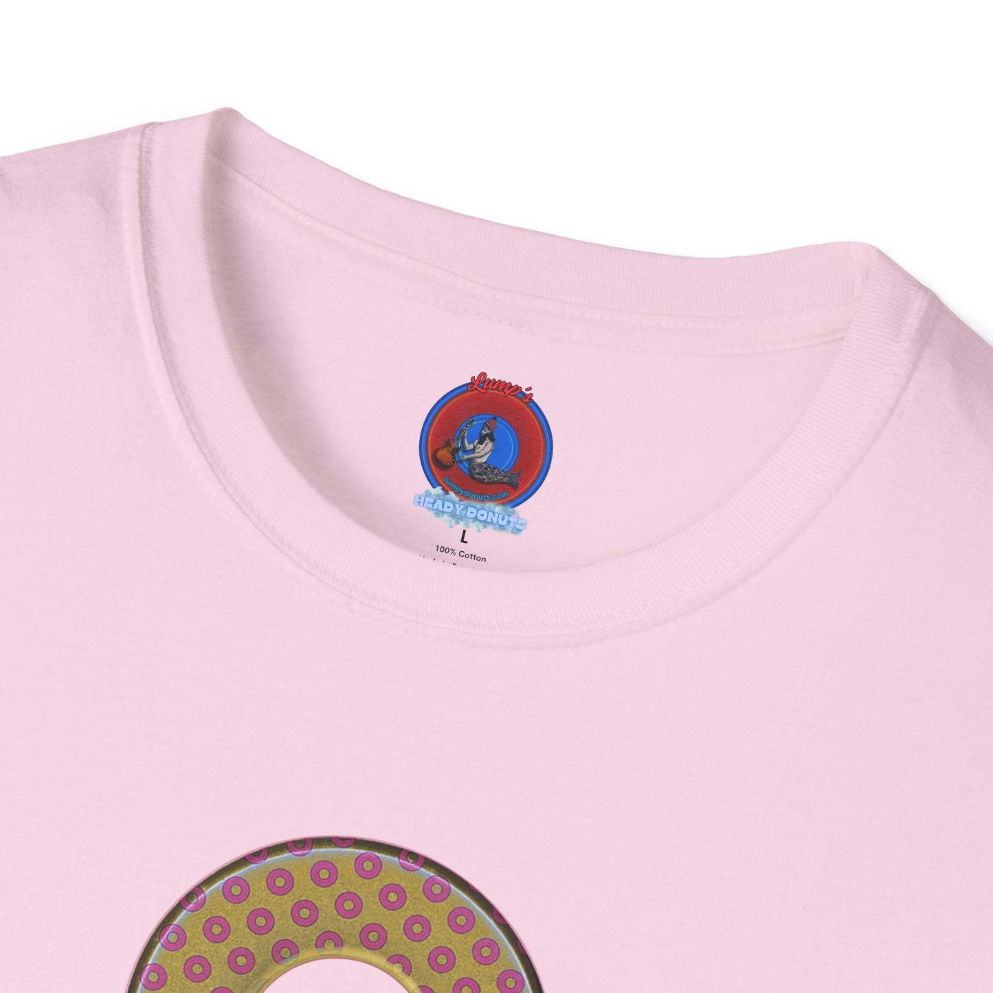Plain Donuts/Unisex Soft-Style - "Plain Electric Paradoxical Donuts" - gold/pink donuts