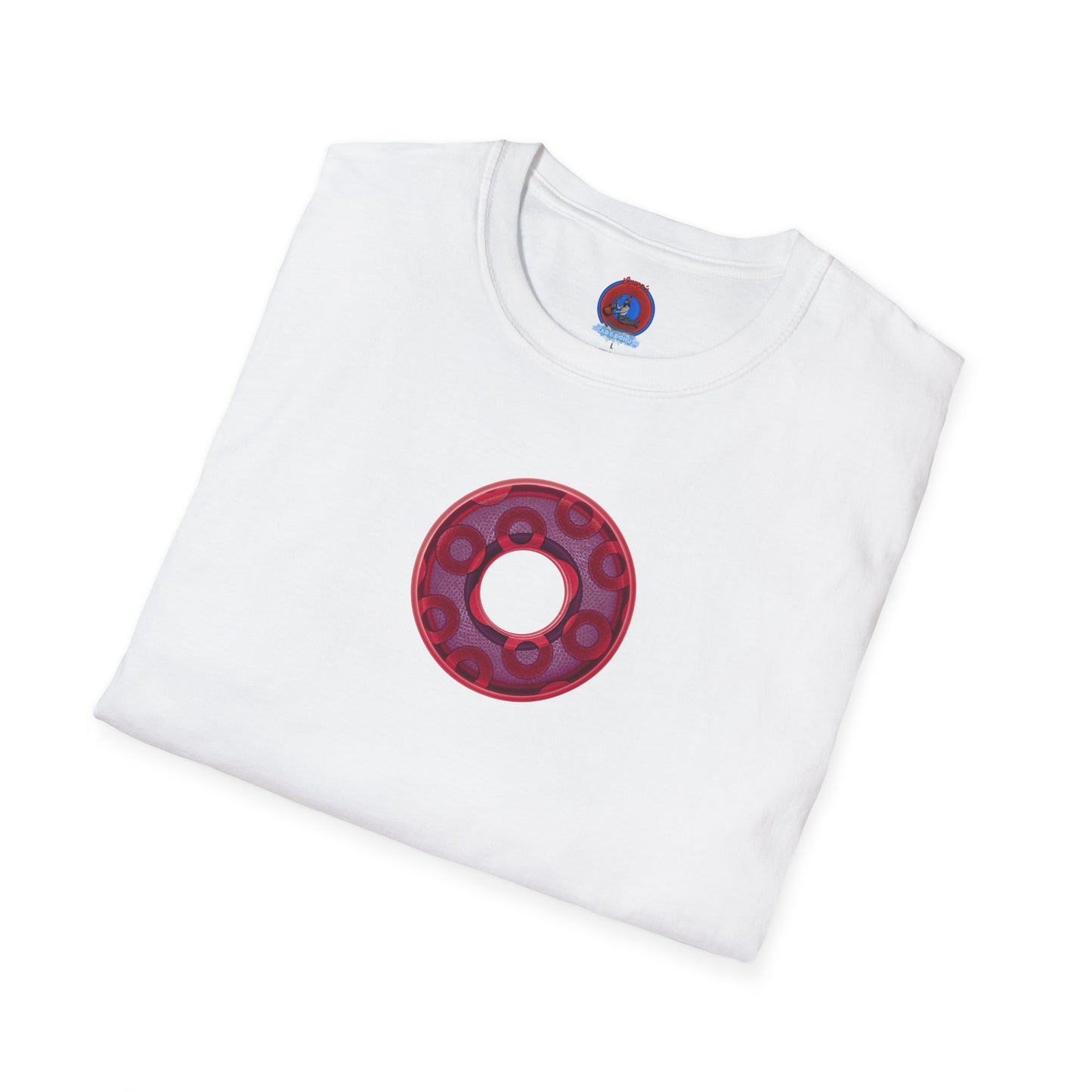 Plain Donuts/Unisex Soft-Style - "Plain Rustic Paradoxical Donuts" - mauve/purple donuts