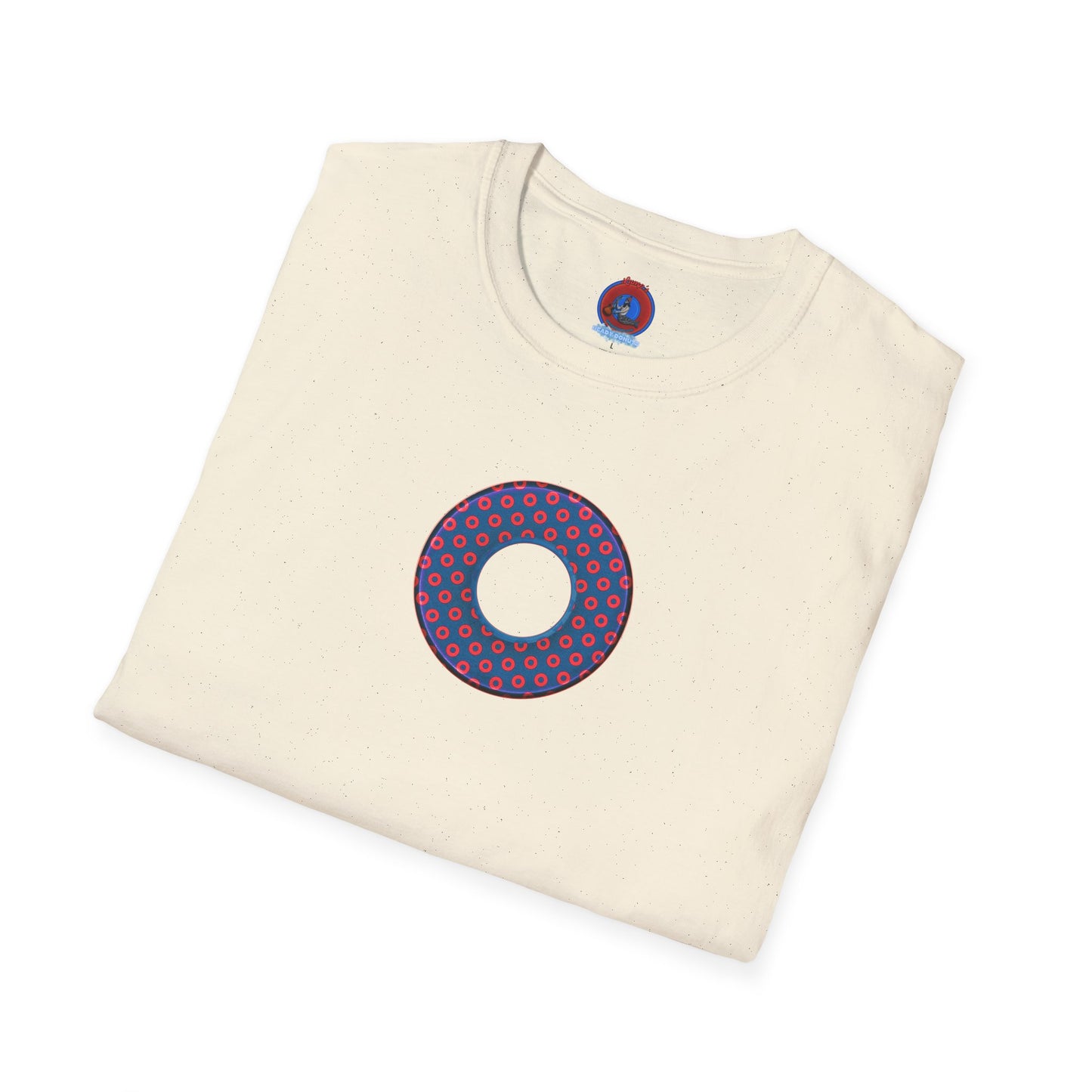 Plain Donuts/Unisex Soft-Style - "Plain Electric Paradoxical Donuts" - dark blue/red donuts