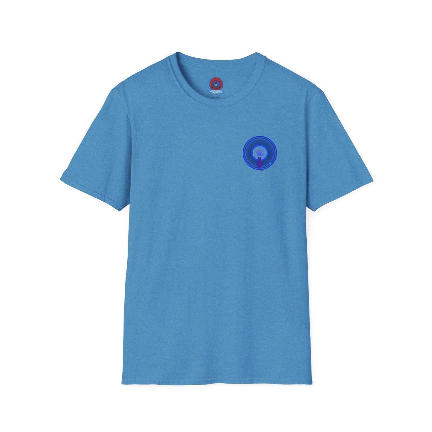 Classic Donut Tee - Unisex Soft-Style - "Cats: The Donut" - rustic blue/blue donut - variant 1