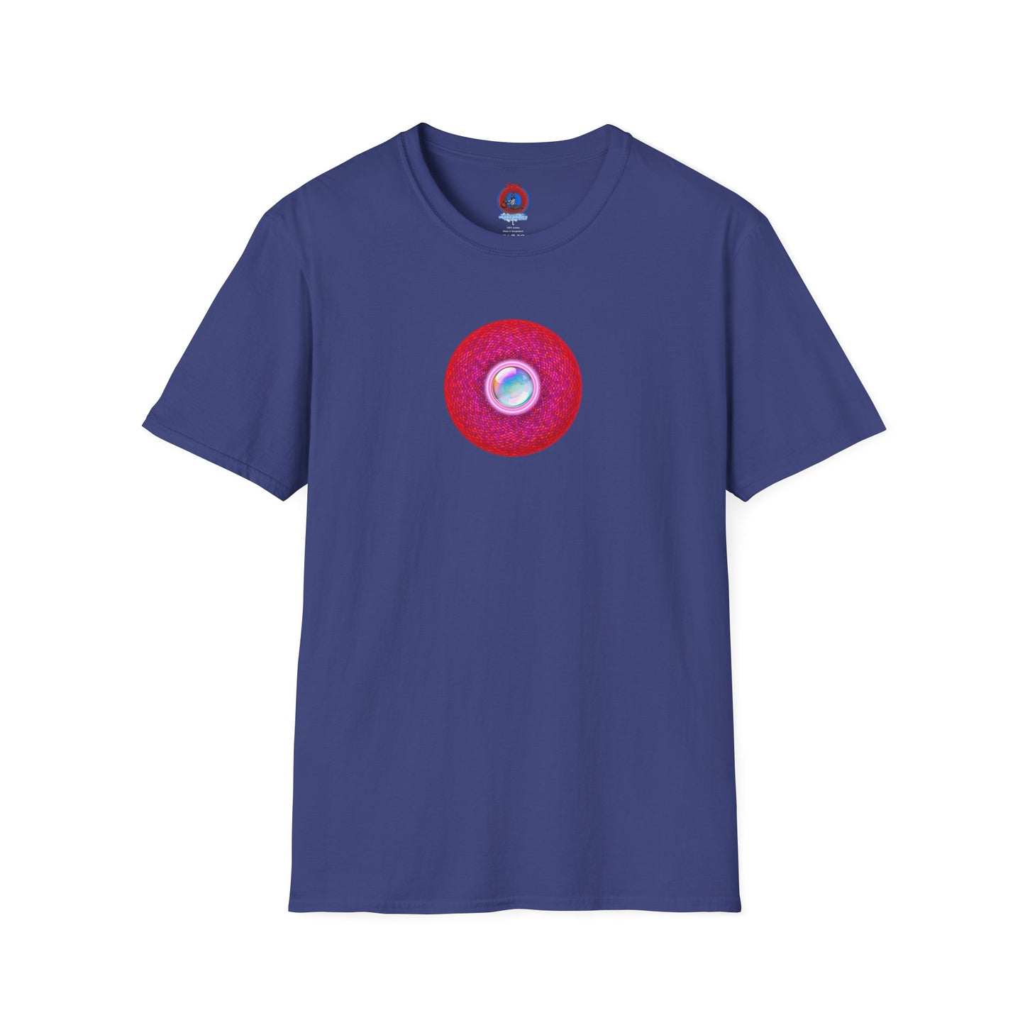 Classic Donut Tee - Unisex Soft-Style - "The Crystal Ballers Donut' - magenta pixilated donut