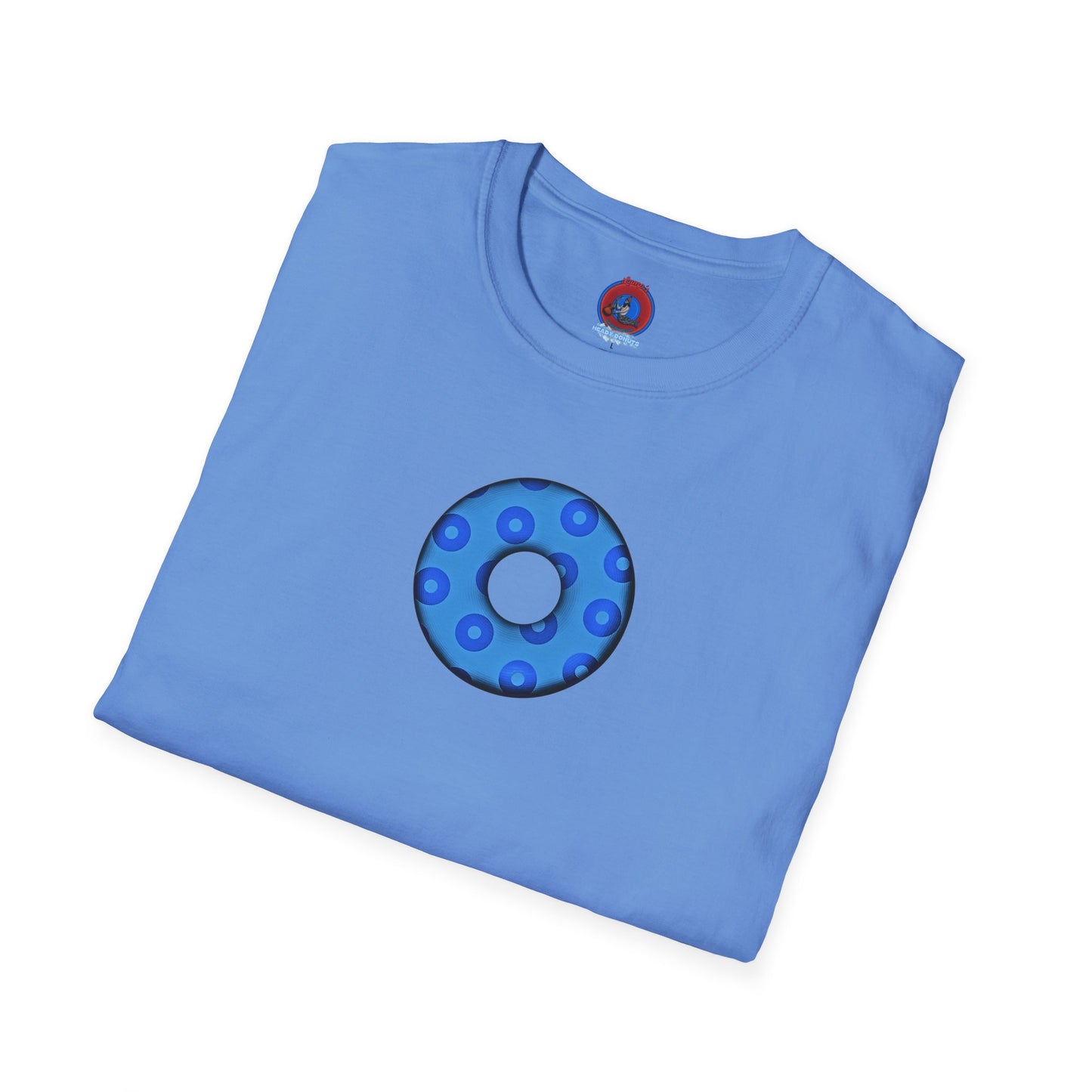 Plain Donuts/Unisex Soft-Style - "Plain Blimpy Paradoxical Donuts" - blue/light blue donuts
