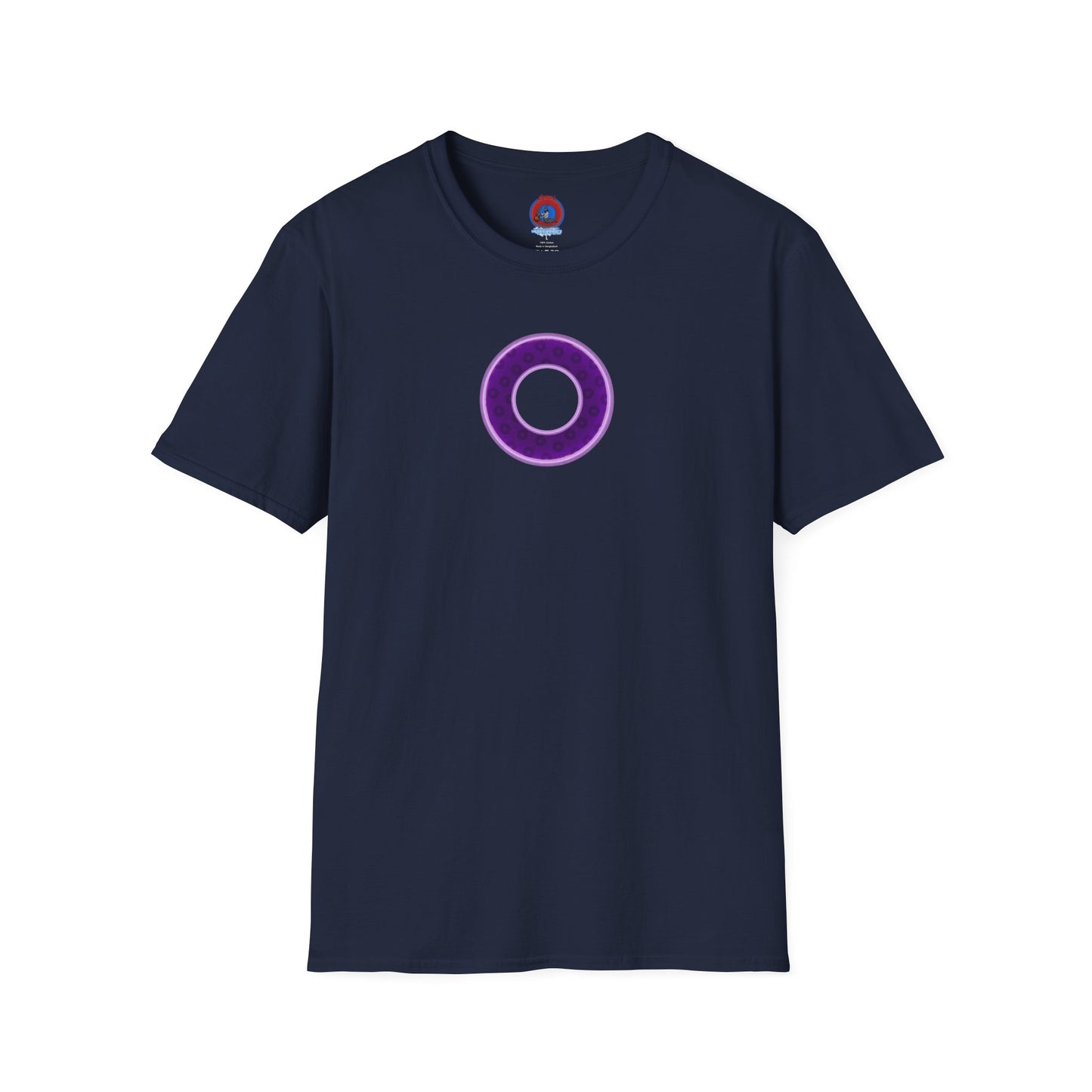 Plain Donuts/Unisex Soft-Style - "Plain Wide Mouthed Paradoxical Donuts" - dark purple/light purple donuts