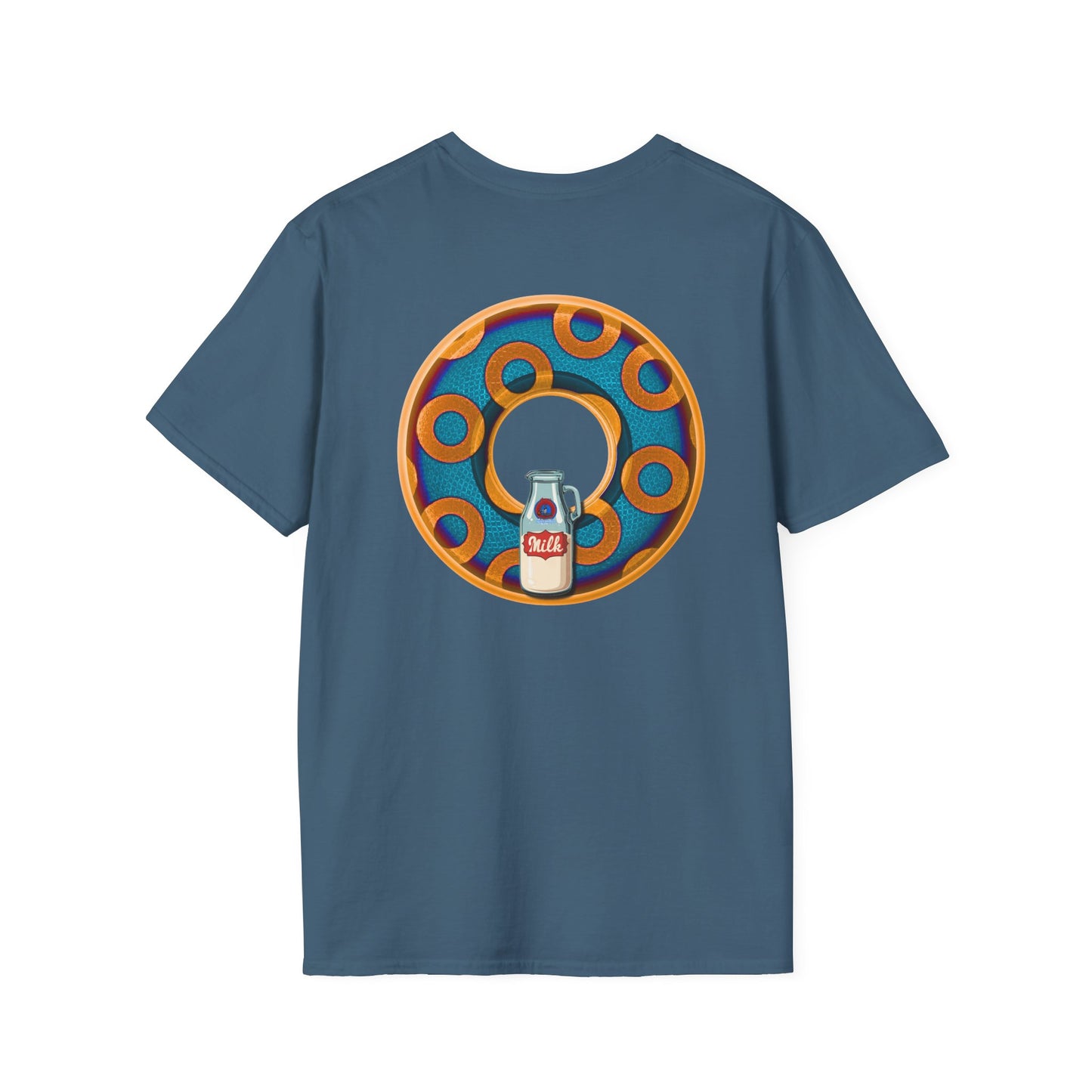 Classic Donut Tee - Unisex Soft-Style - "Wooked Cream - YEMSG Donut " -purple/red rustic paradox donut - variant 4