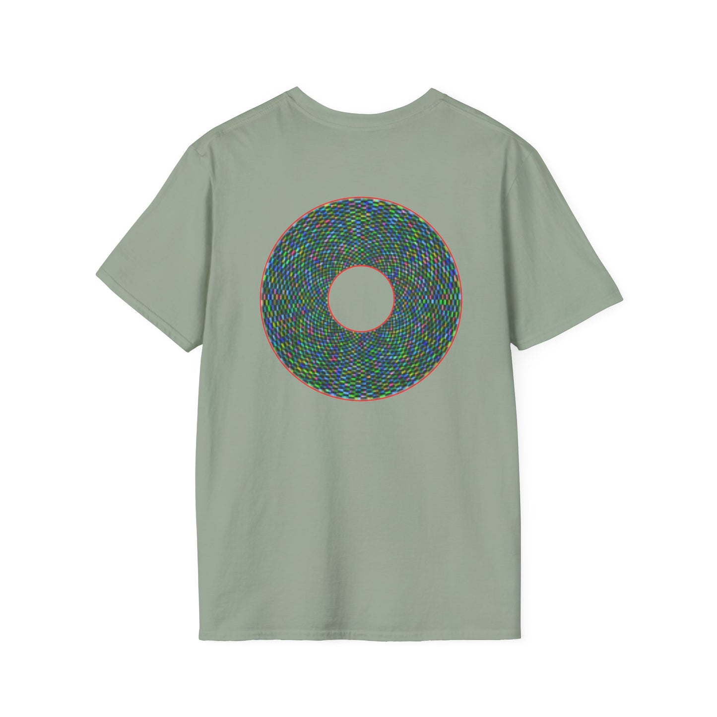 Donut Classic Donut Tee - Unisex Soft-Style - "The Pixilated Donut" - series 1.0 - multi-color donut