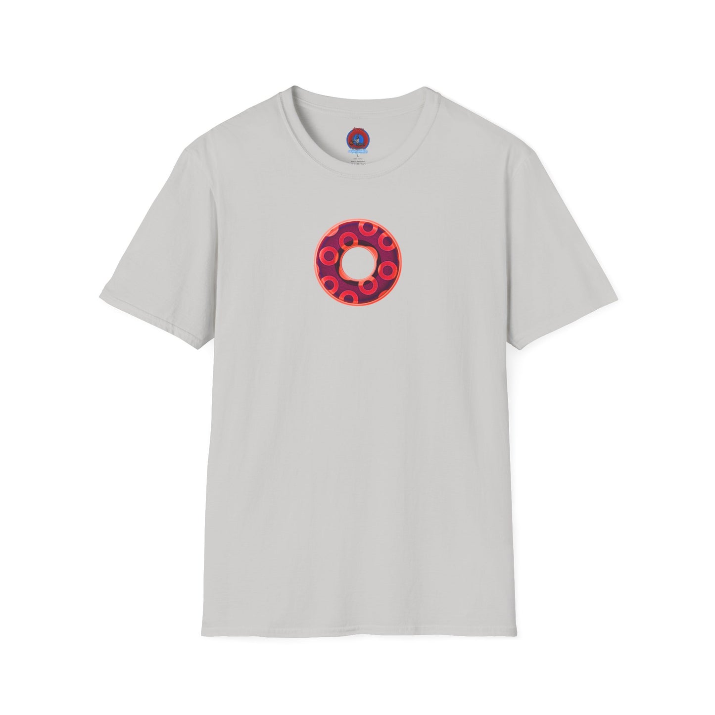 Plain Donuts/Unisex Soft-Style - "Plain Rustic Paradoxical Donuts" - bright red/burgundy donuts