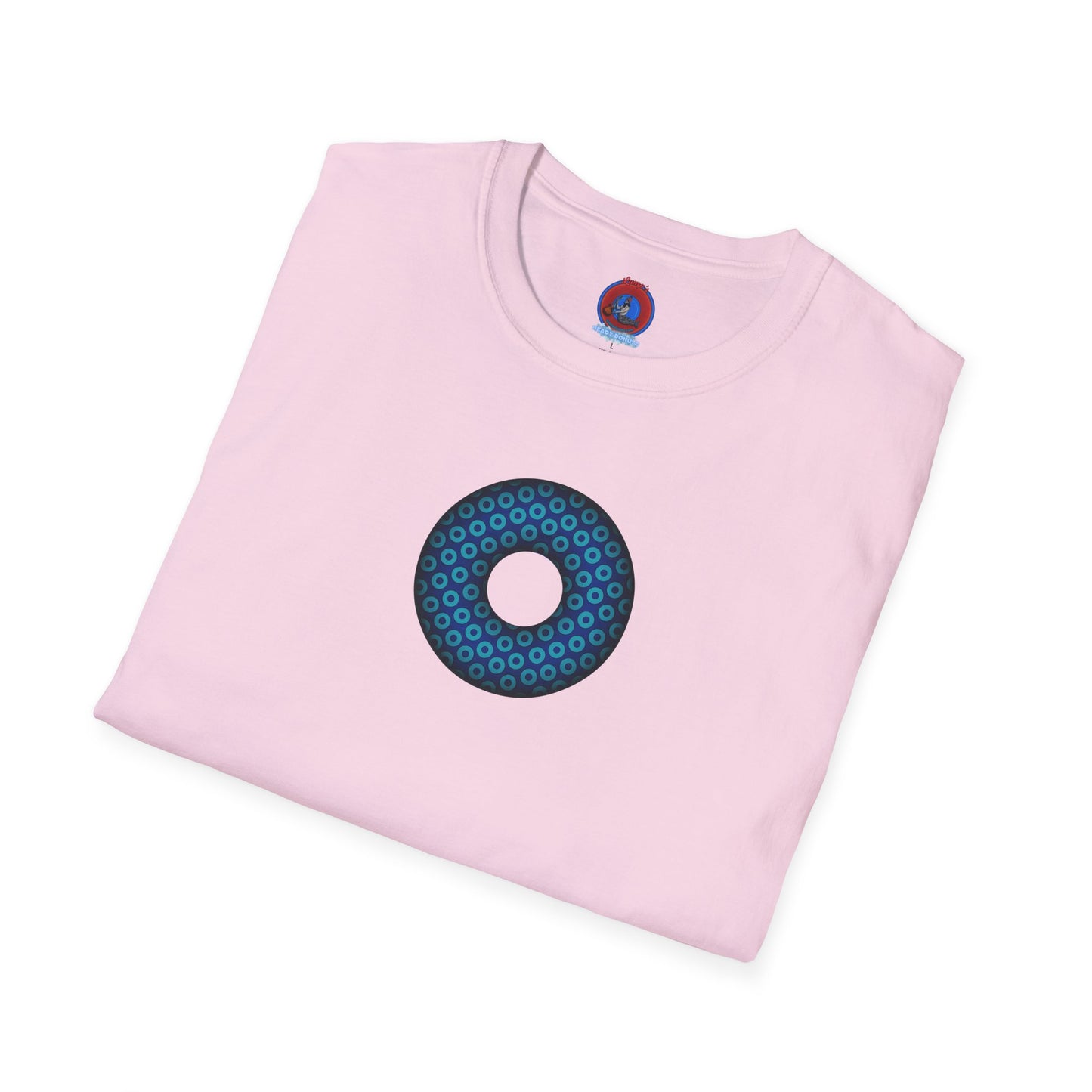 Plain Donuts/Unisex Soft-Style - "Plain Paradoxical Grided Donuts" - light blue/dark blue donuts
