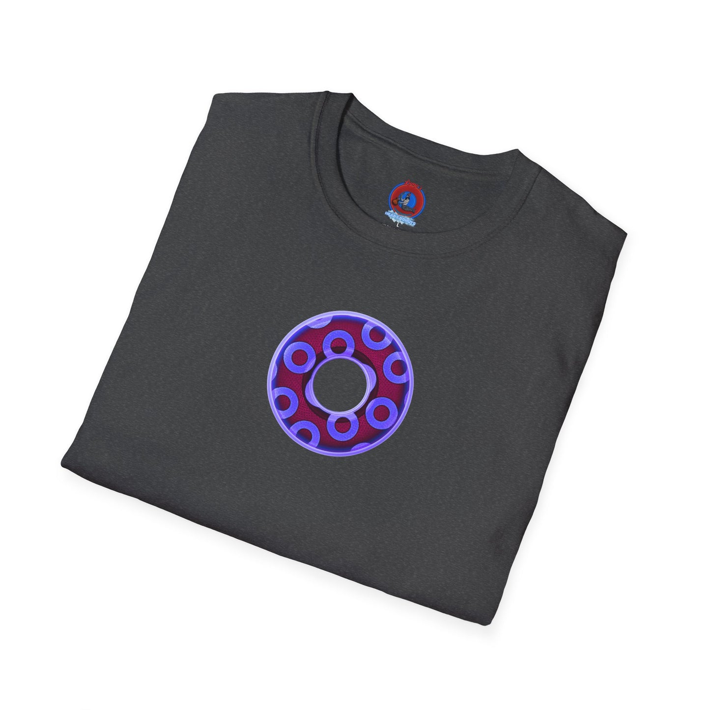 Plain Donuts/Unisex Soft-Style - "Plain Rustic Paradoxical Donuts" - violet/dark purple donuts