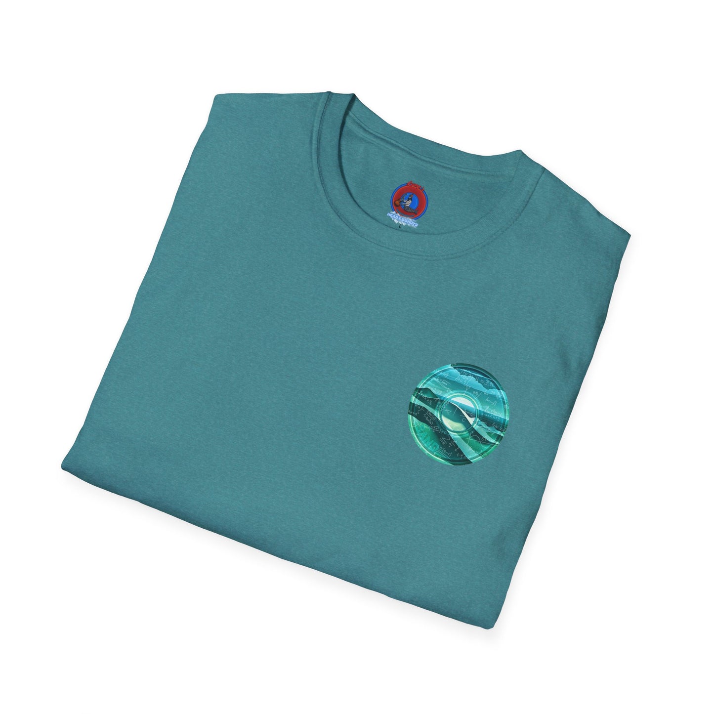 Classic Donut Tee - Unisex Soft-Style - "The Equating Donut " - series 1.0  - teal donut