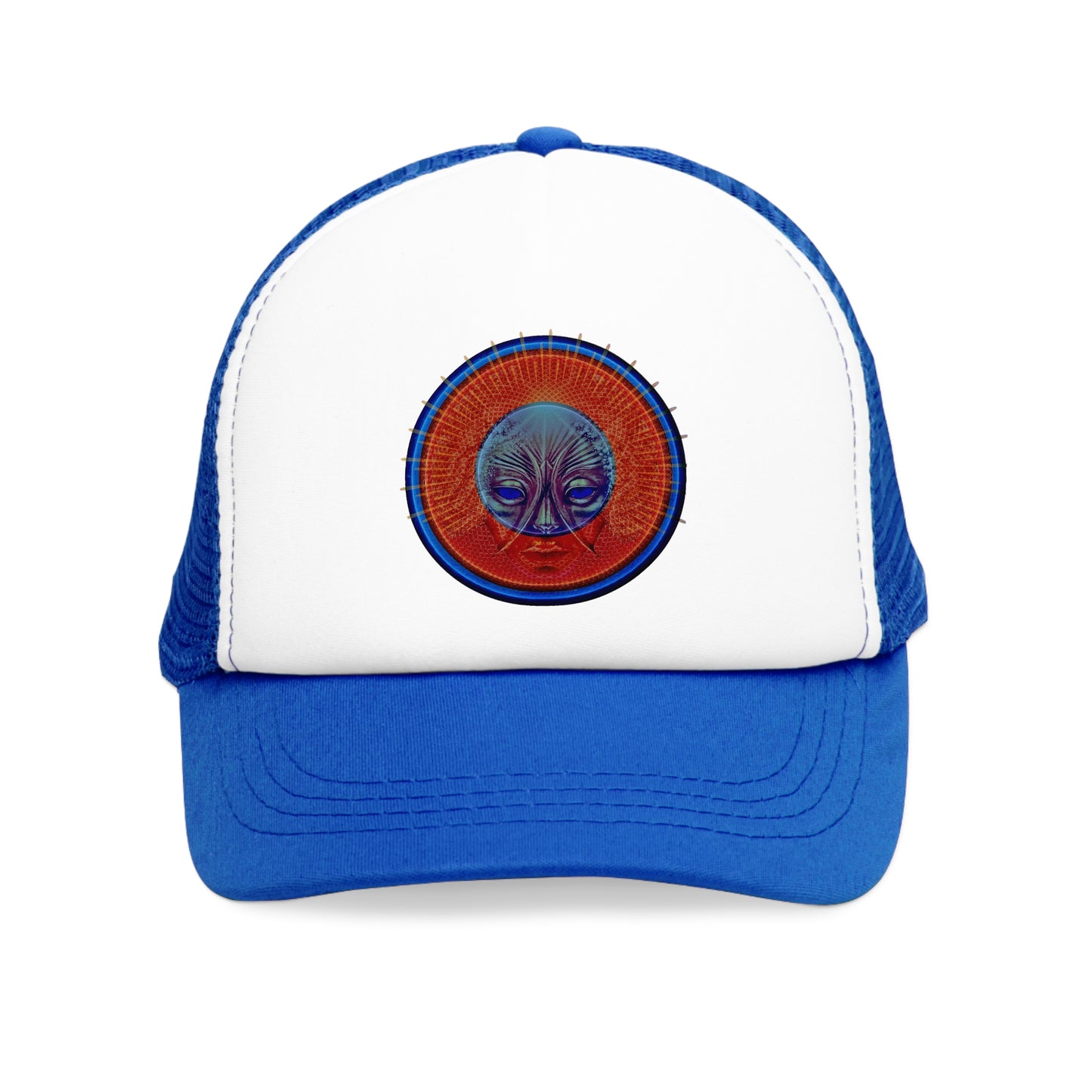 Lumpy Trucker Hat - "Conjurers of Awesome" - variant 2 - red donut