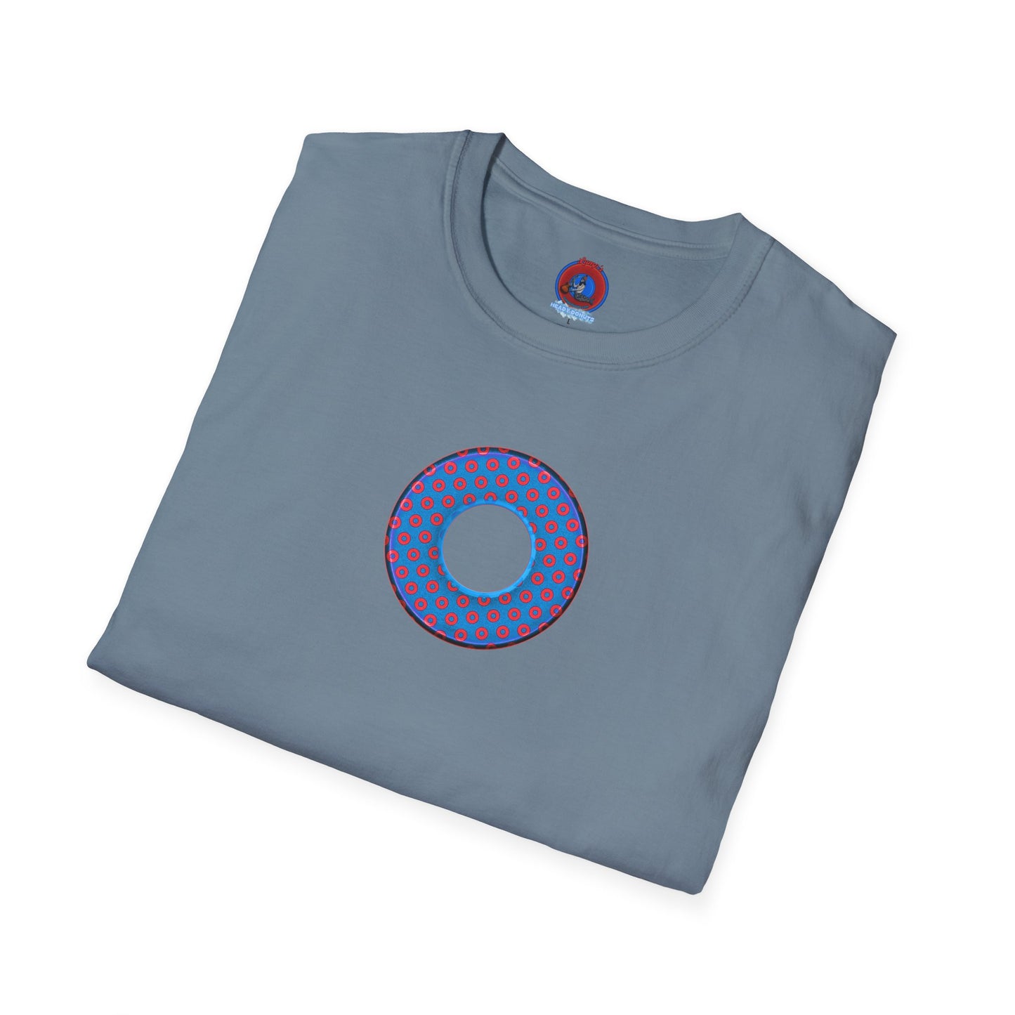 Plain Donuts/Unisex Soft-Style - "Plain Electric Paradoxical Donuts" - royal blue/red donuts