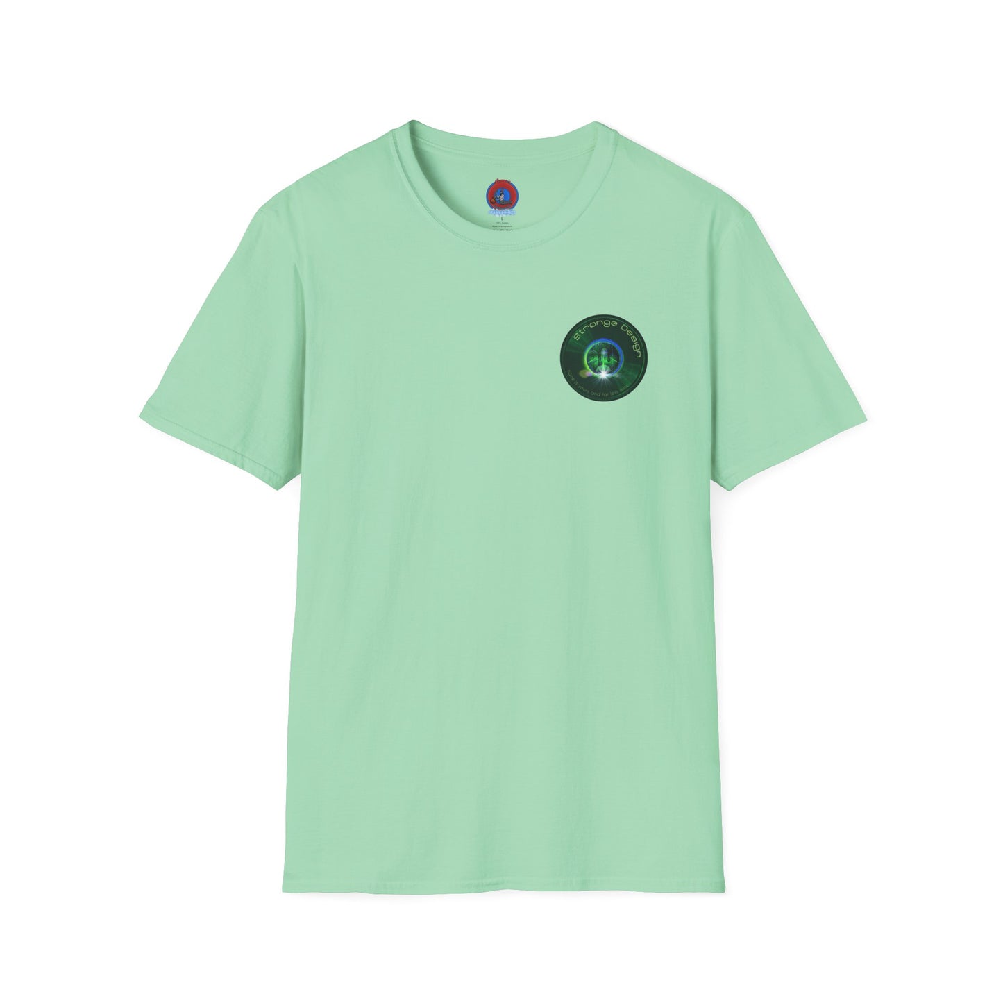 Classic Donut Tee - Unisex Soft-Style - "The Strangely Designed Donut Tee" - series 1.0 - green donut