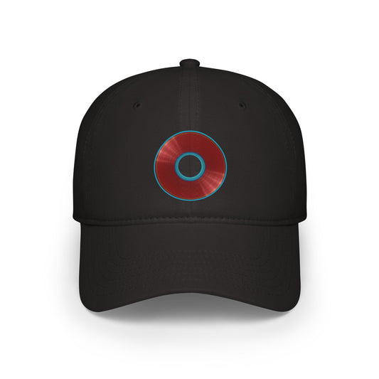 Lumpy Donut Baseball Cap - "Plain [Mary] Jane" - vivid dark record red donut w/