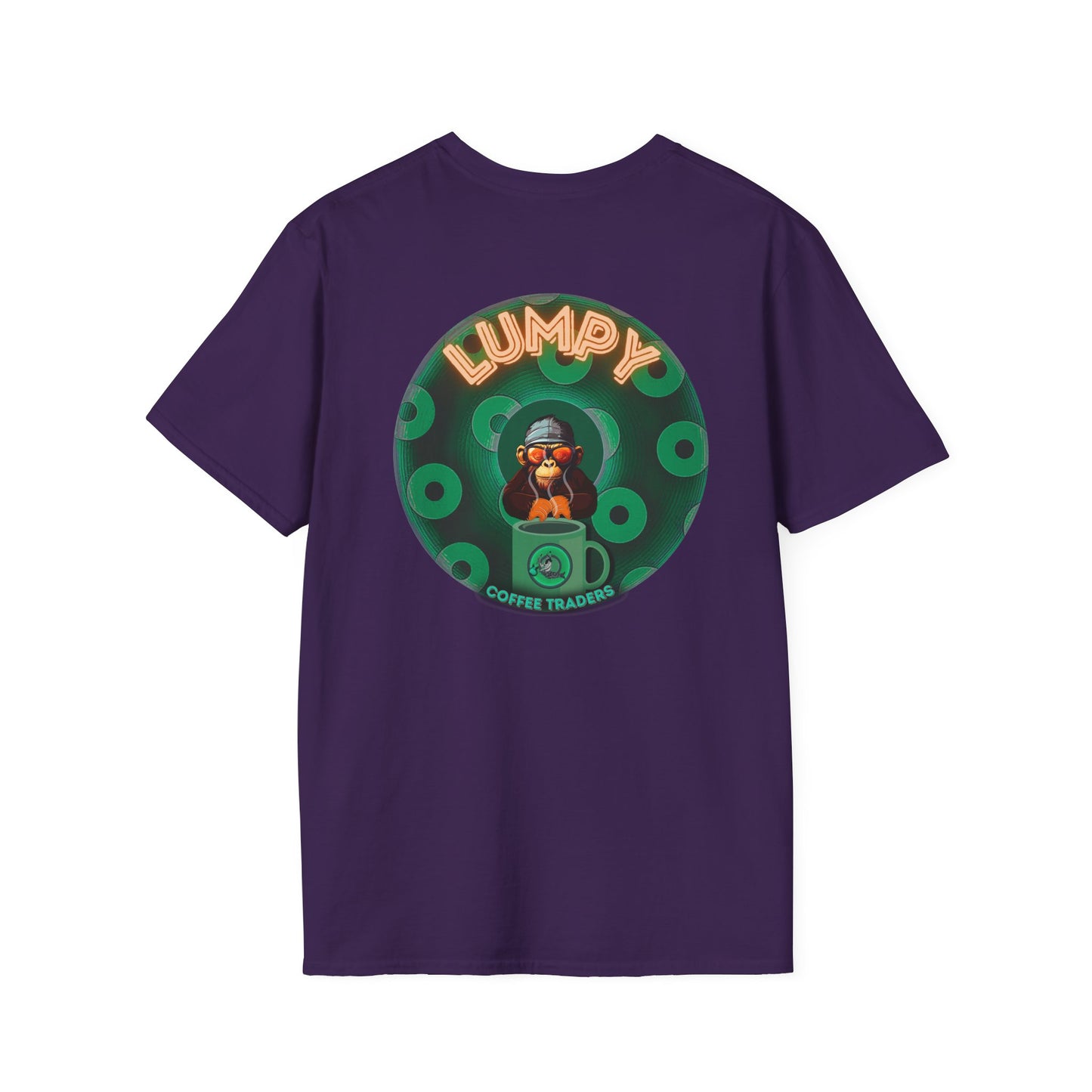 Lumpy Coffee Traders Tee - Unisex Soft-Style - "Taboo, taboot!" - paradoxical logo donut - variant 1