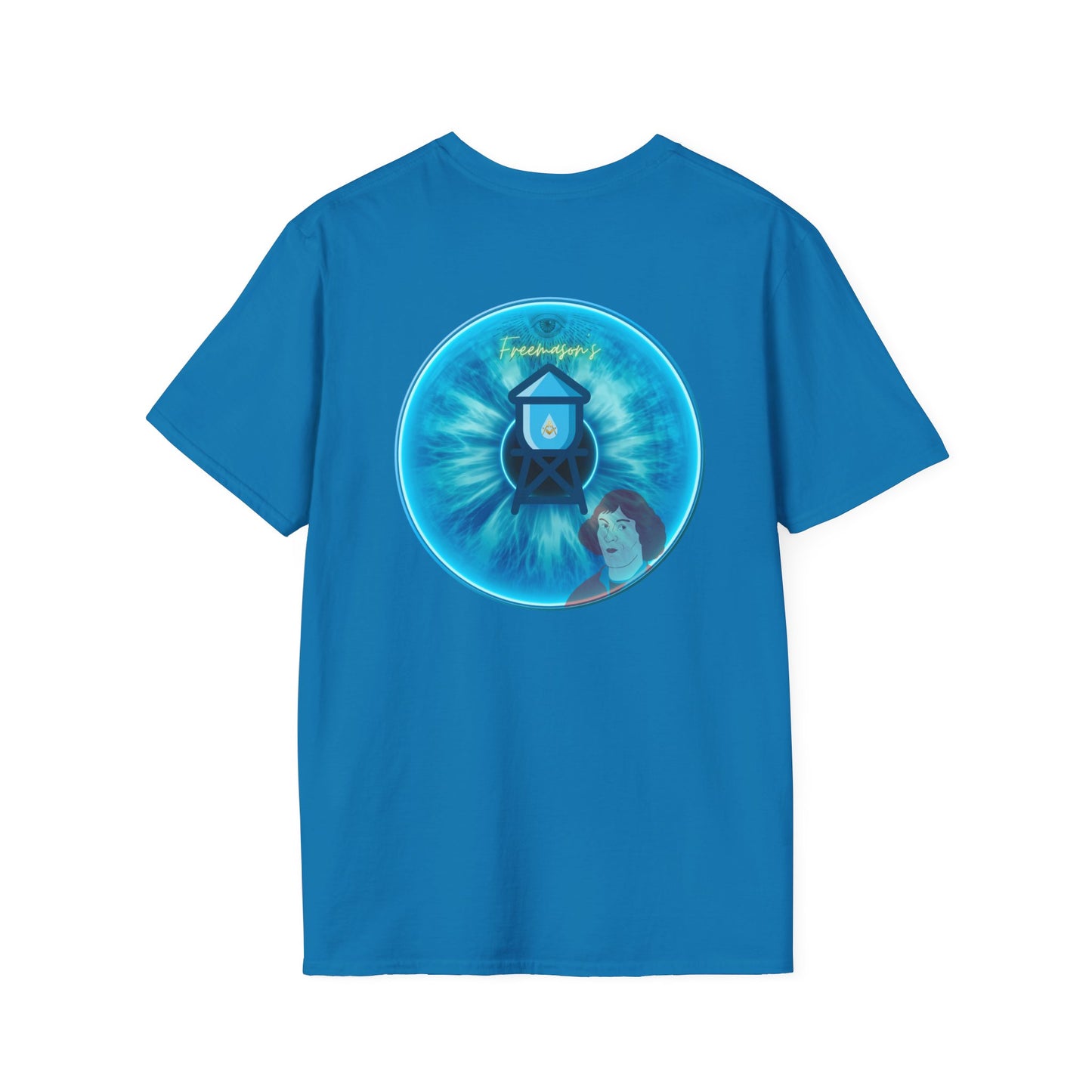 Classic Donut Tee - Unisex Soft-Style - "The Peering Donut of Opacity" - light blue idonut - variant 3