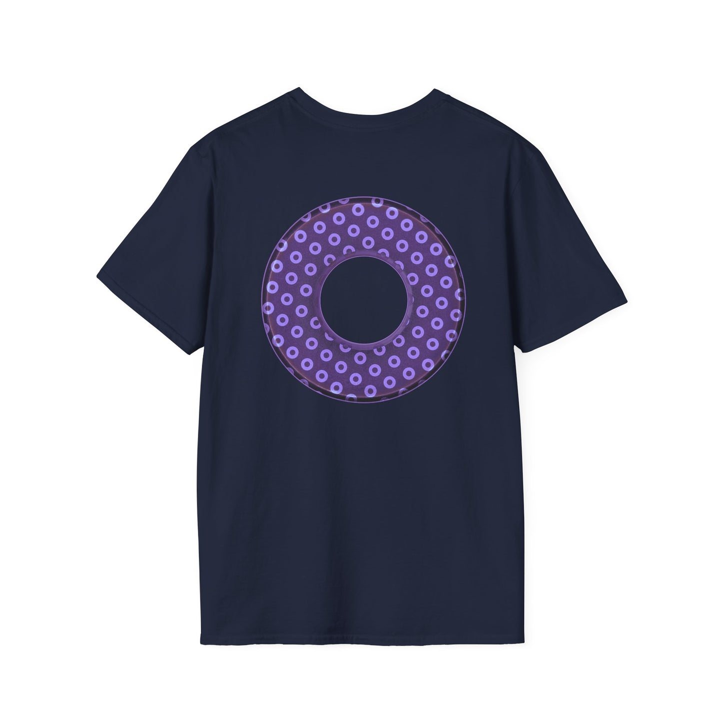 Plain Donuts/Unisex Soft-Style - "Plain Electric Paradoxical Donuts" - light purple/dark purple donuts