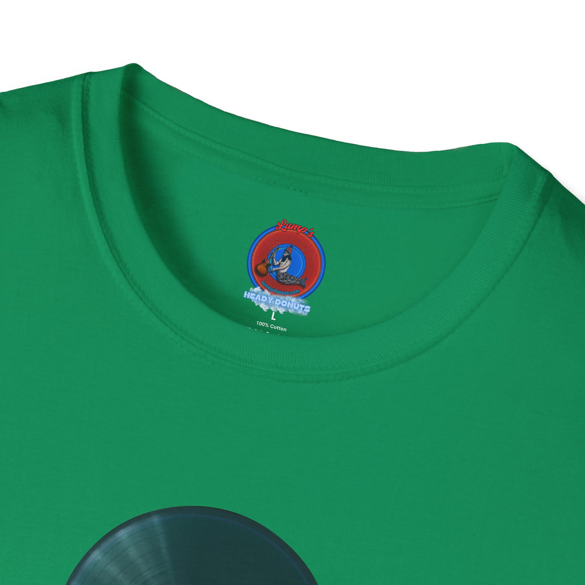 Classic Donut Tee - Unisex Soft-Style - "The Plain Record Donut" - series 1.0 - dark teal green