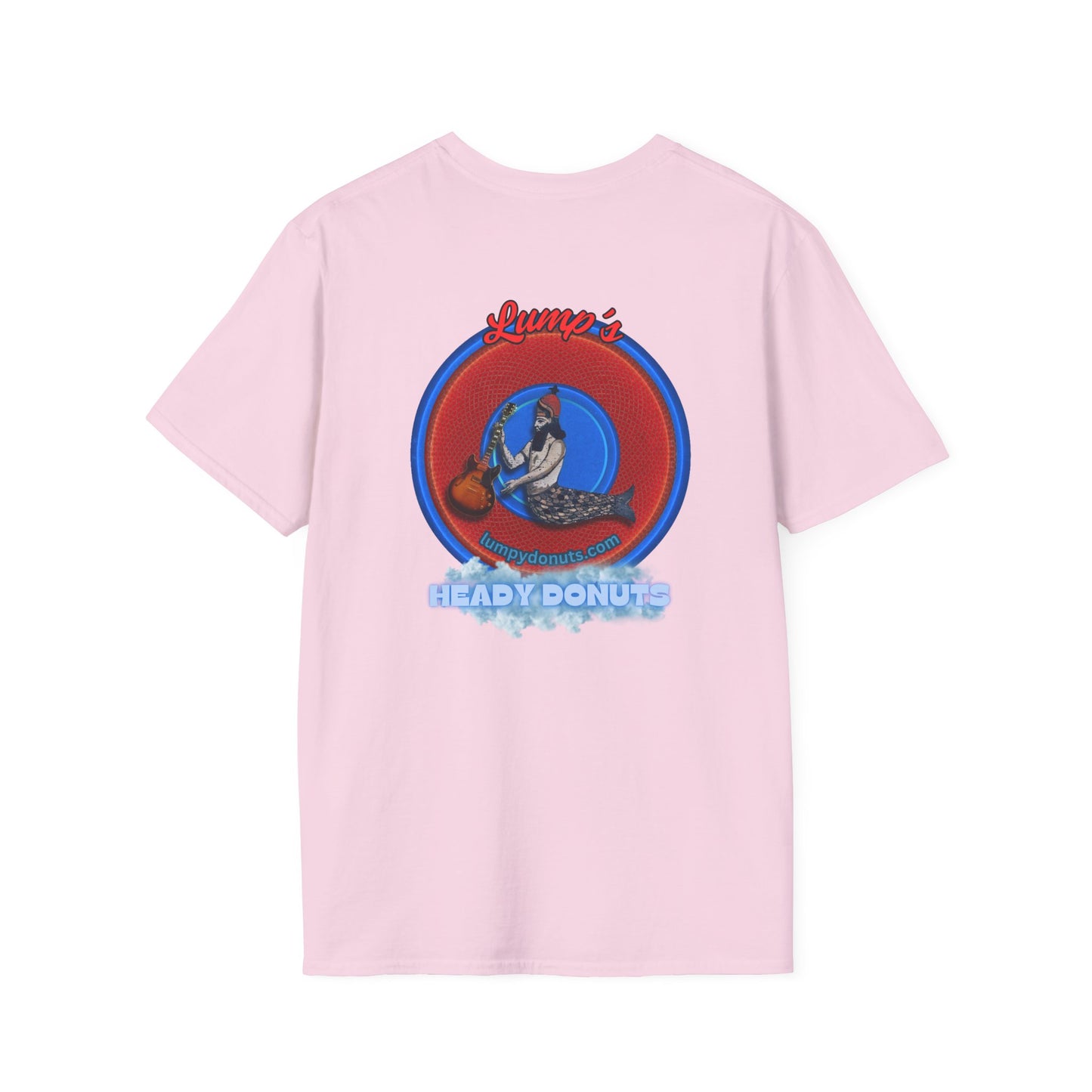 Classic Donut Tee - Unisex Soft-Style - "Lump's Heady Donuts Logo" - series 1.0  - red donut