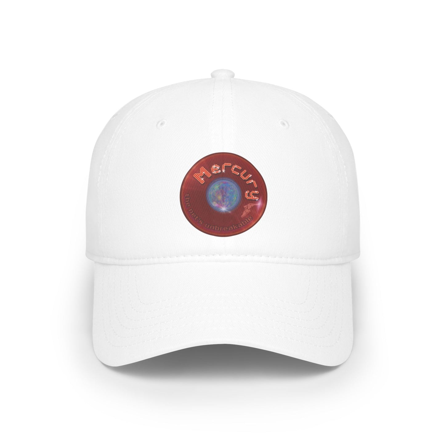 Lumpy Donut Baseball Cap - "Donut of the Gods" - variant 5 - vivid red record donut w/