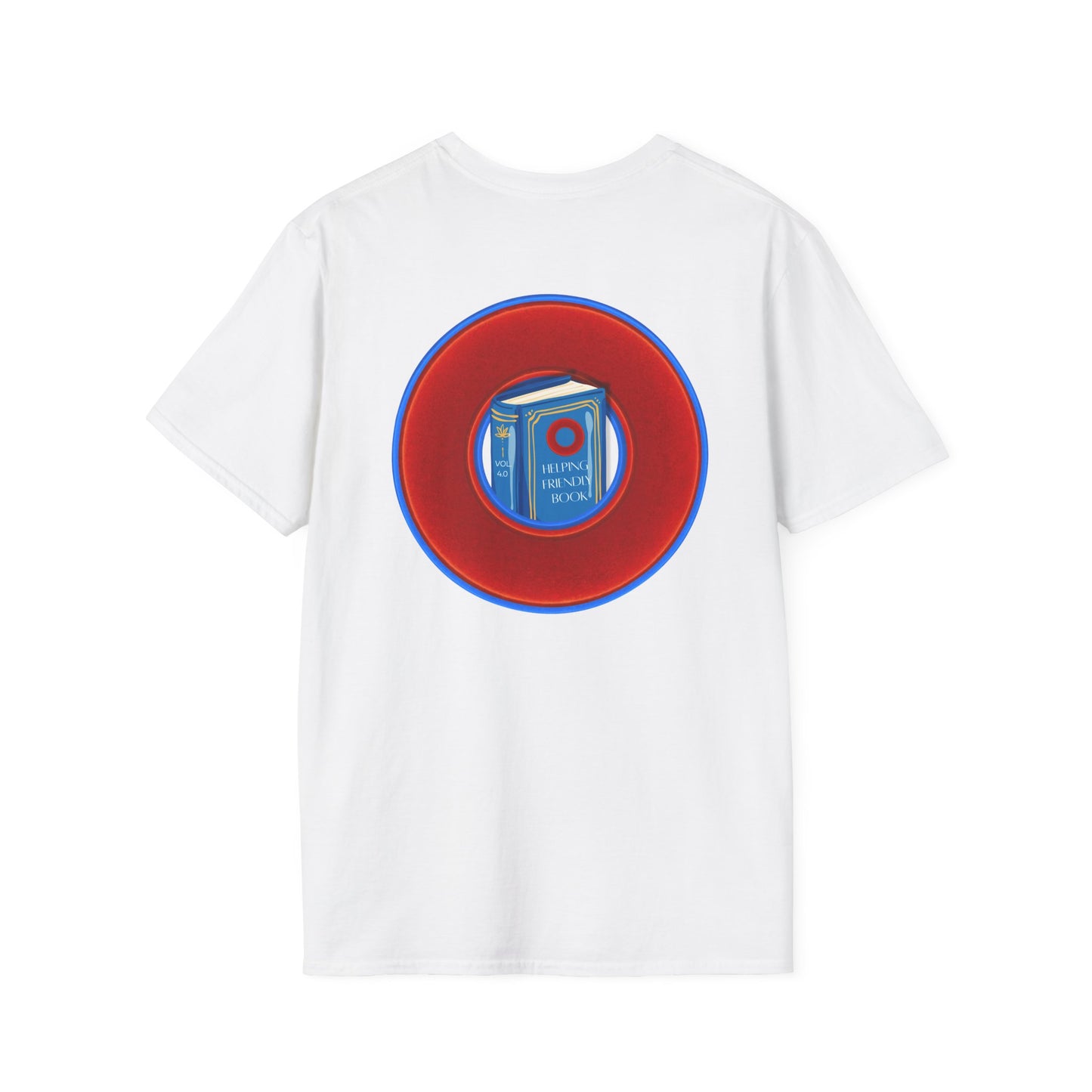 Classic Donut Tee - Unisex Soft-Style - "Helping Phriendly Donut Tee" - vivid red donut - variant 1