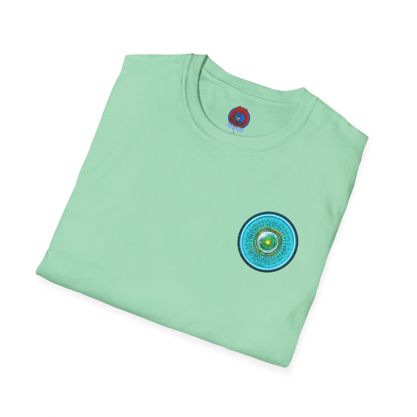 Classic Donut Tee - Unisex Soft-Style - "Donut of Life Tee" - vivid turquoise tube donut - variant 2