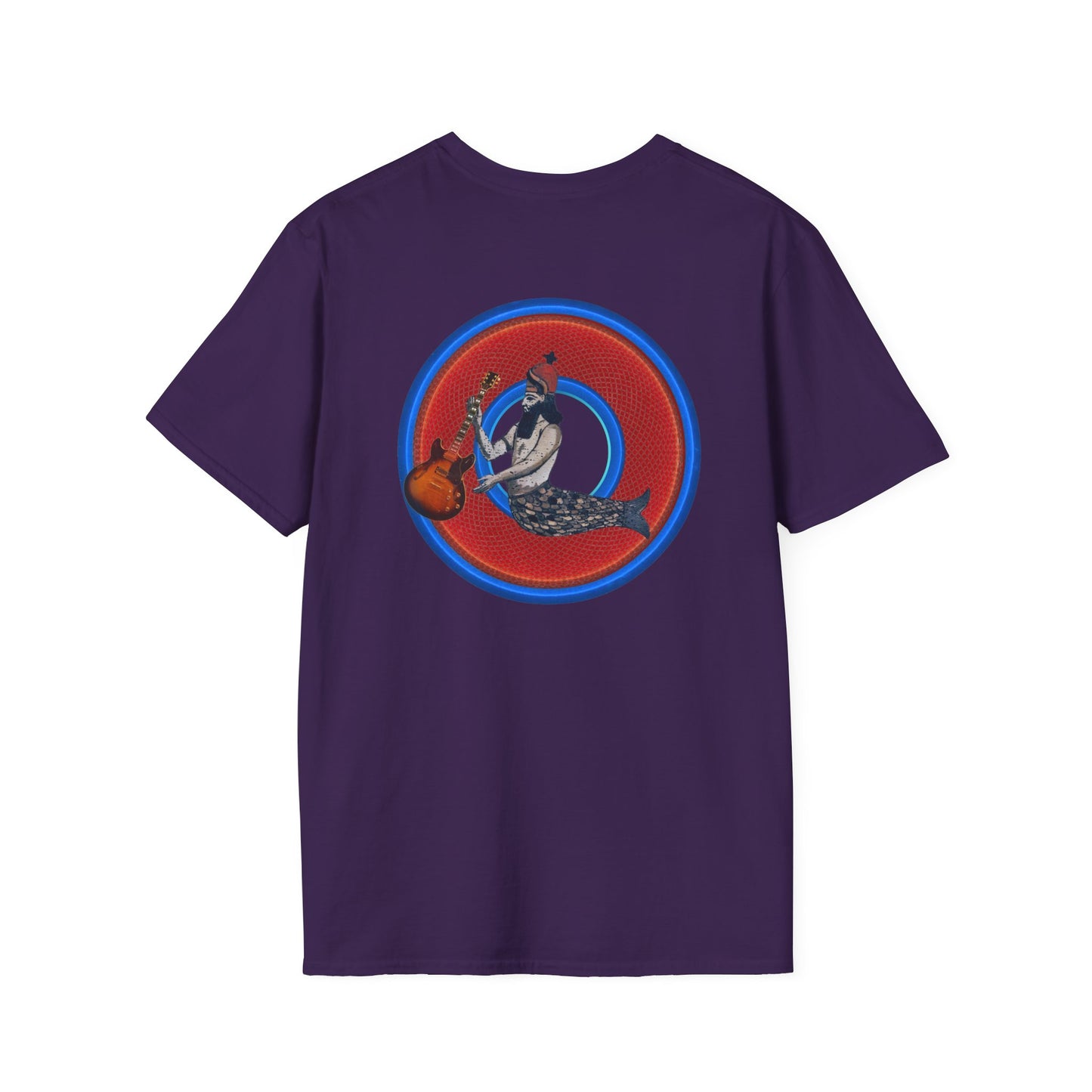 Classic Donut Tee - Unisex Soft-Style - "Doggone Dagon Donut - the Original Fish Head" - series 1.0  - red/blue donut