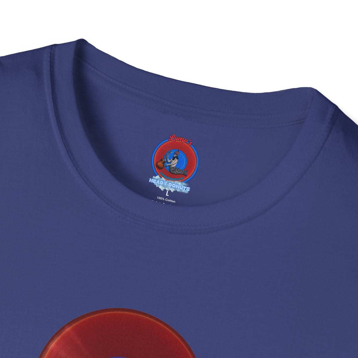 Classic Donut Tee - Unisex Soft-Style - "Donuts of the Gods" - series 1.0 - variant 1 - red donut