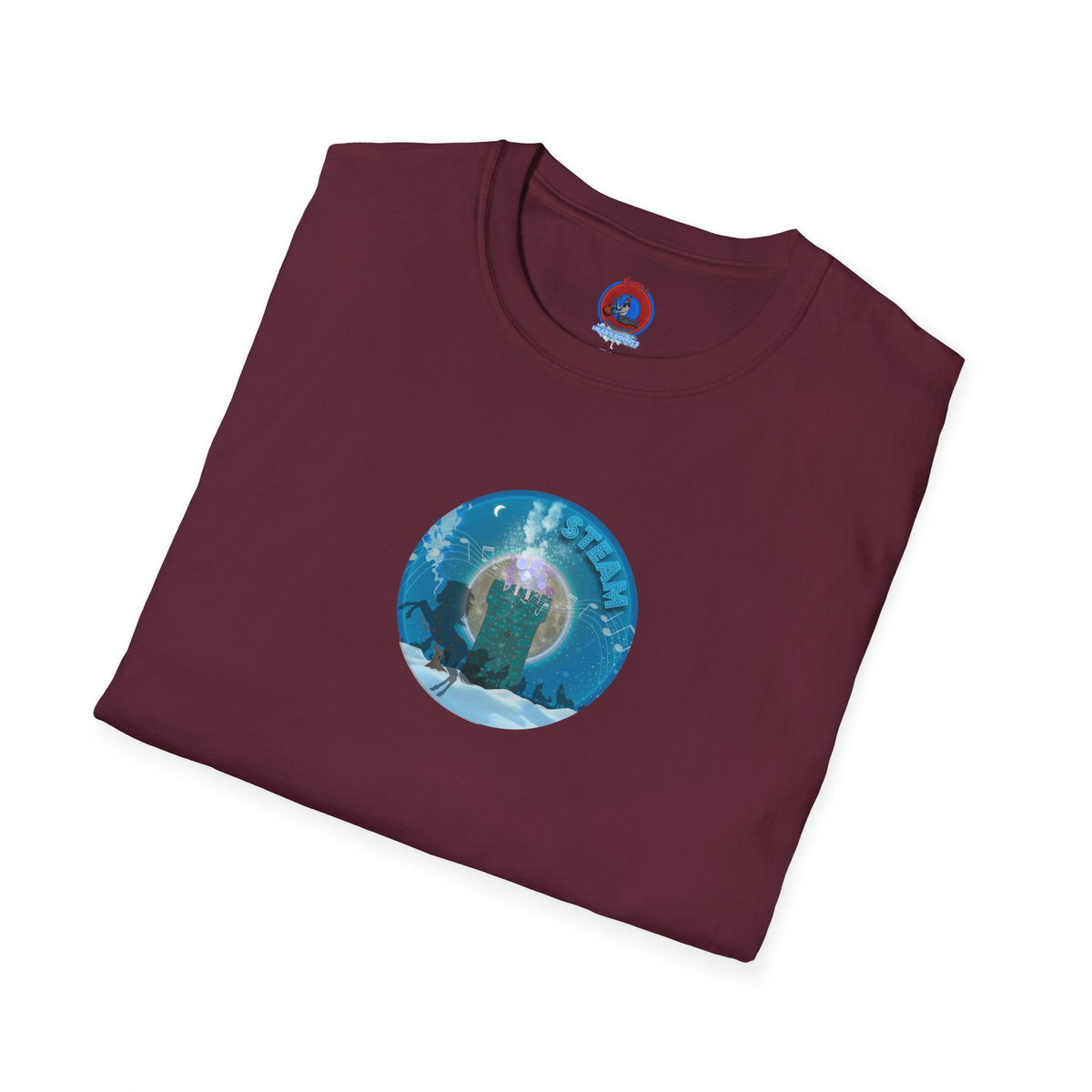 Classic Donut Tee - Unisex Soft-Style - "Steaming Fresh Donuts" - series 1.0 - vivid blue donut