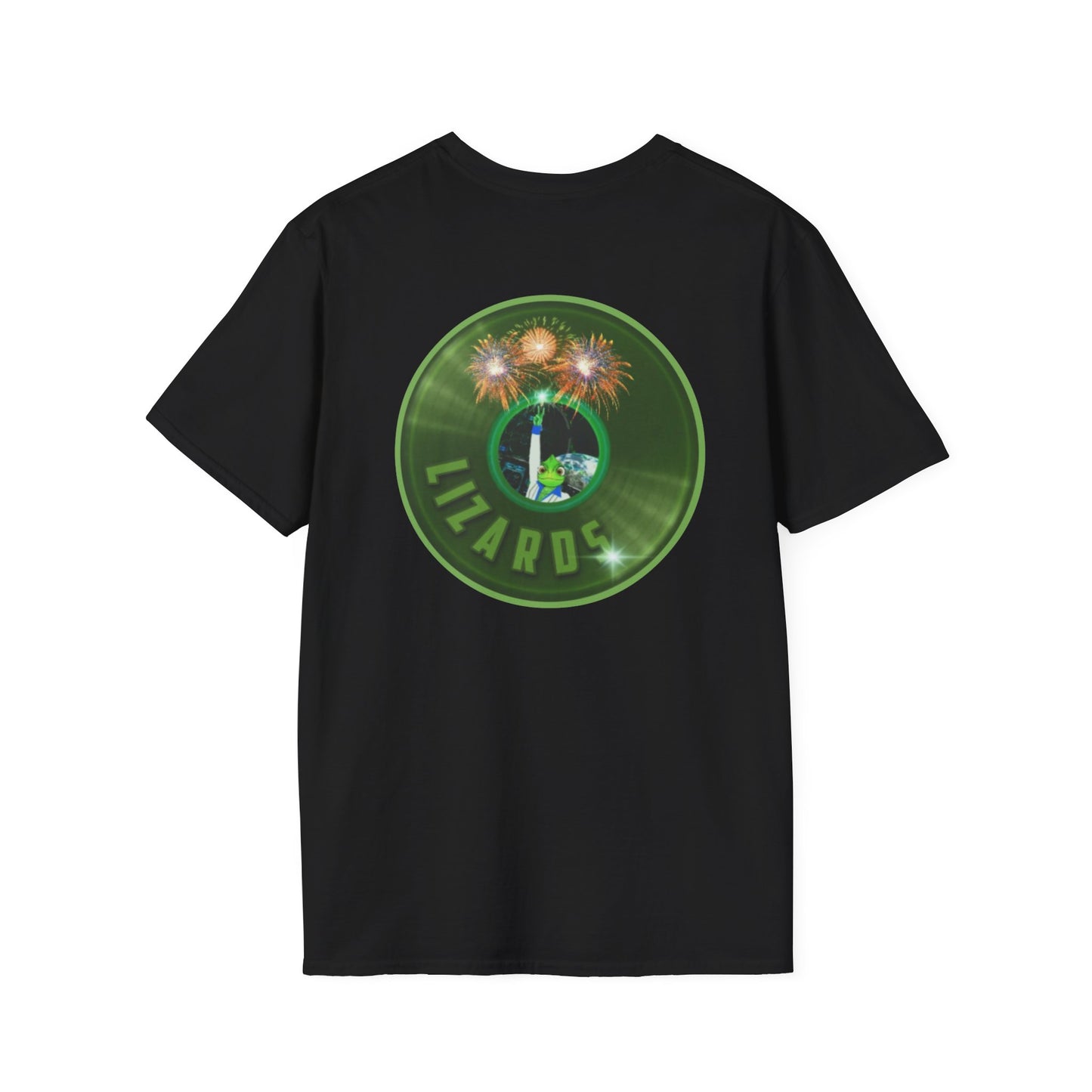 Classic Donut Tee - Unisex Soft-Style - "Rutherford's Staying Alive" - series 1.0 - variant 1 - green donut