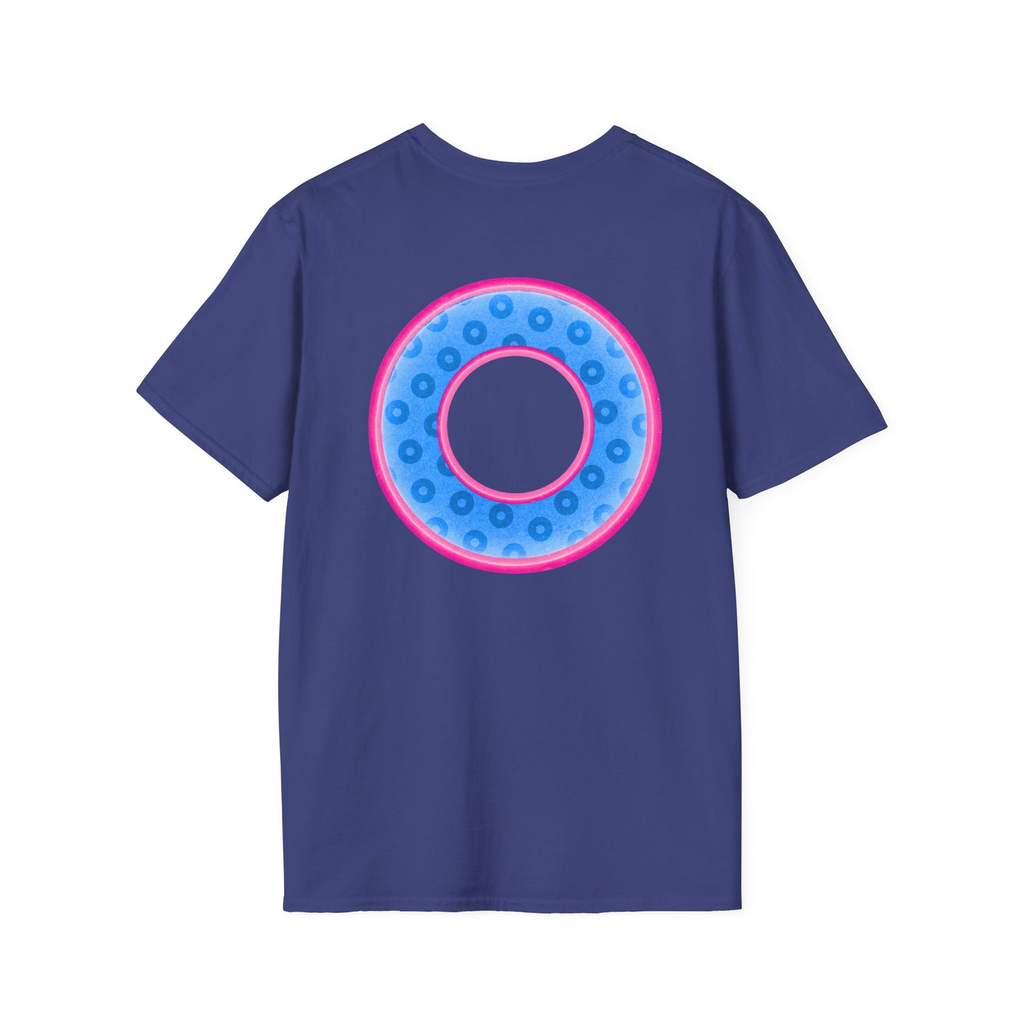 Plain Donuts/Unisex Soft-Style - "Plain Wide Mouthed Paradoxical Donuts" - light blue/pink donuts