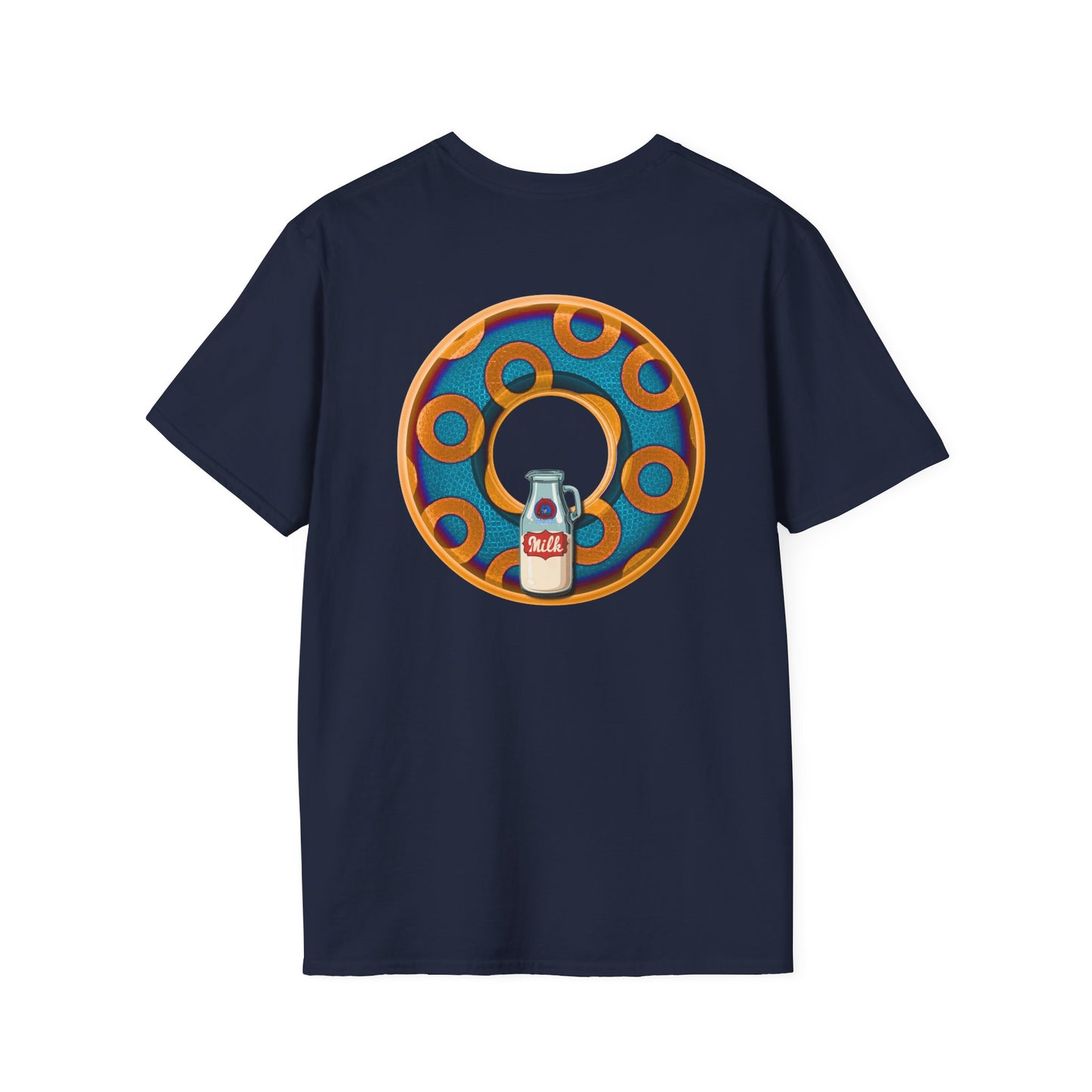 Classic Donut Tee - Unisex Soft-Style - "Wooked Cream - YEMSG Donut " -purple/red rustic paradox donut - variant 4