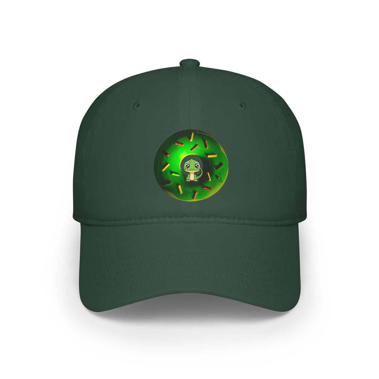 Lumpy Donut Baseball Cap - "Little Baby Rutherford's Donut Hat" - green donut w/sprinkles