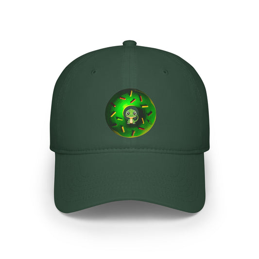 Lumpy Donut Baseball Cap - "Little Baby Rutherford's Donut Hat" - green donut w/sprinkles