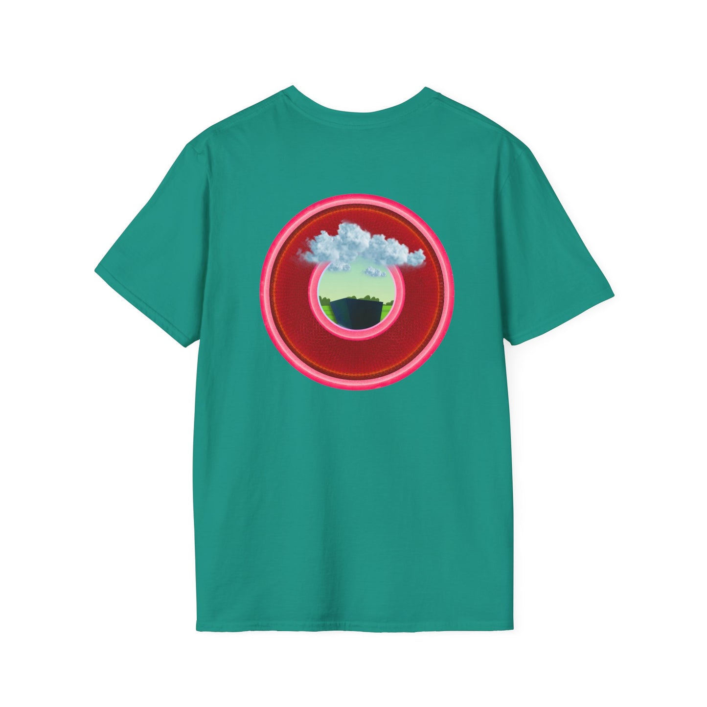 Classic Donut Tee - Unisex Soft-Style - "Got Rhombus?" - series 1.0  - variant 2 - red/pink donut