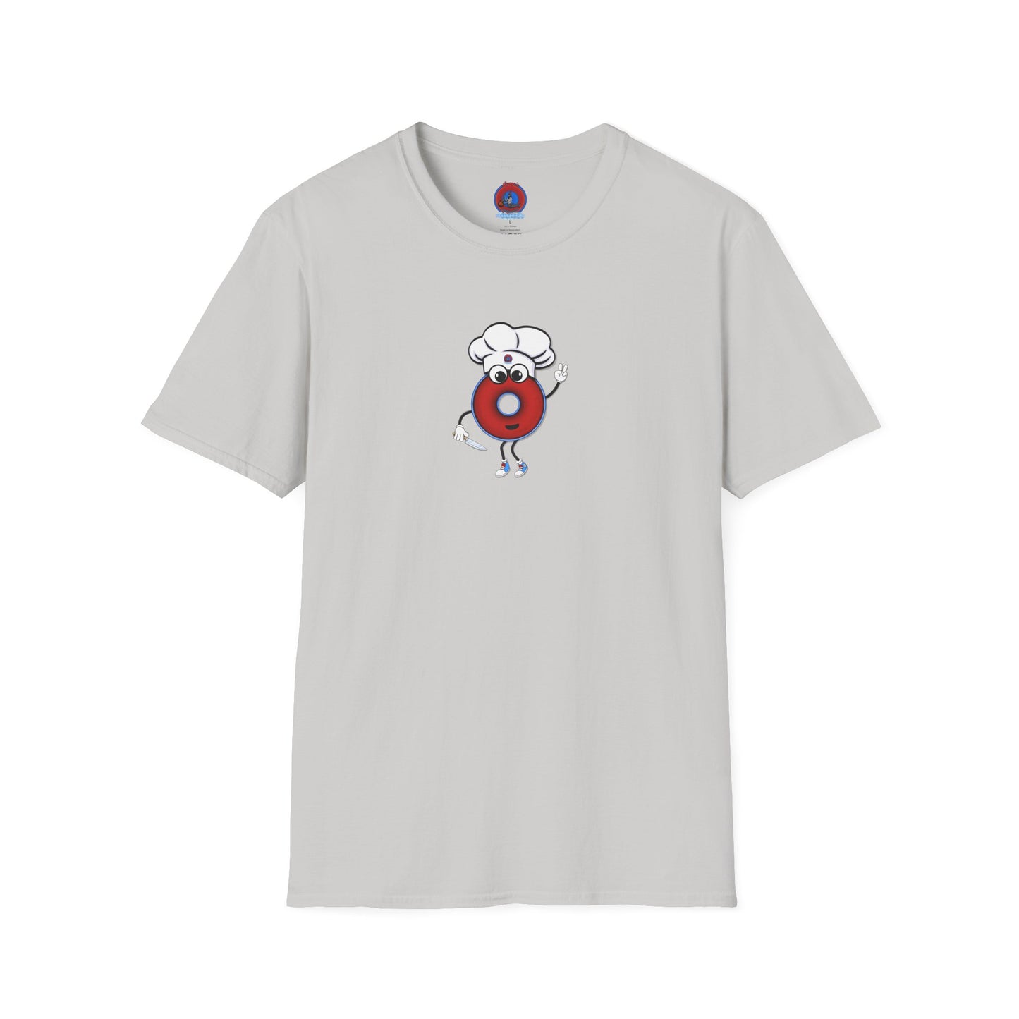 Classic Donut Tee - Unisex Soft-Style - "My Phriend the Donut" - plump vivid red donut