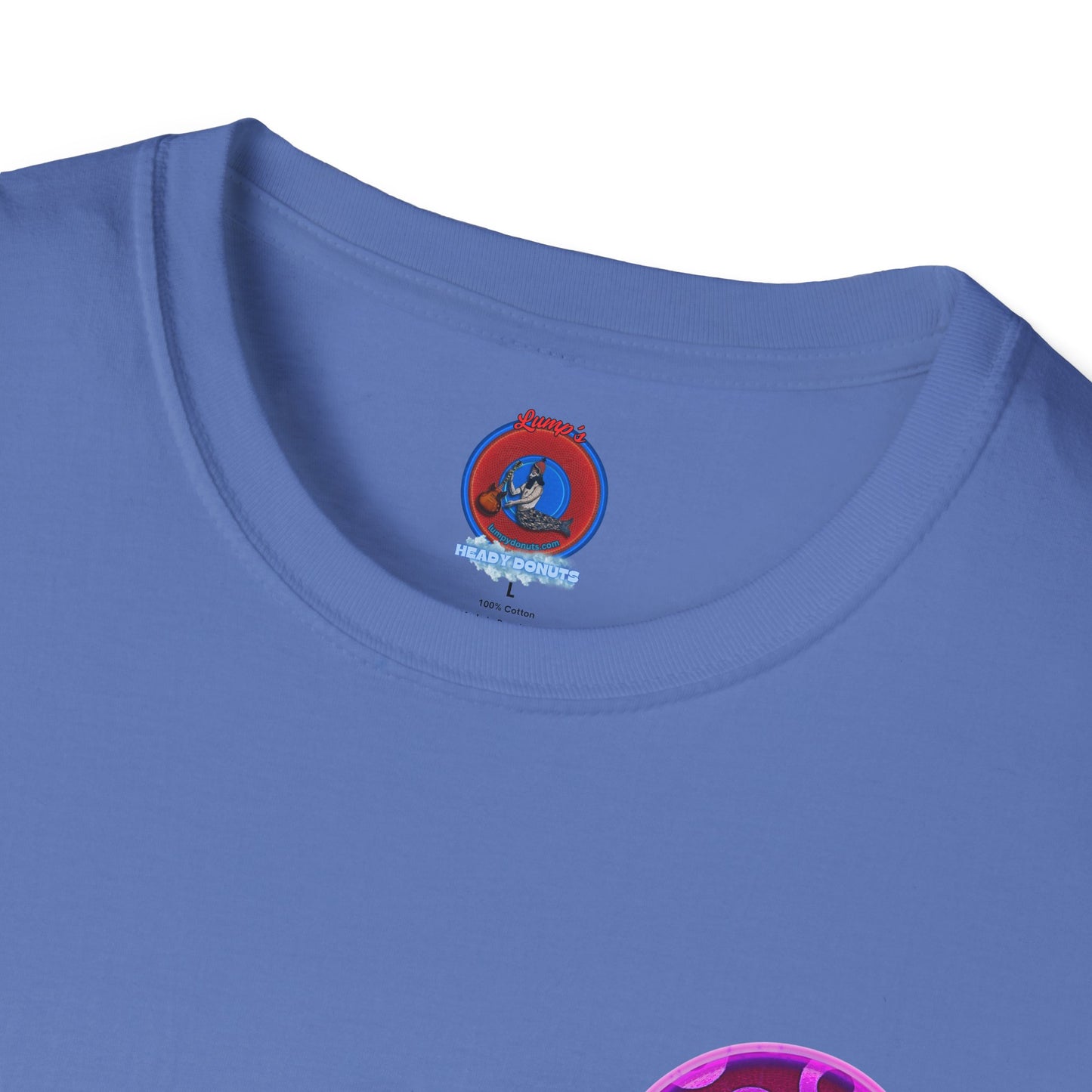Classic Donut Tee - Unisex Soft-Style - "It's Ice Cream Popsicles - YEMSG Donut" - purple/magenta paradox donut - variant 2