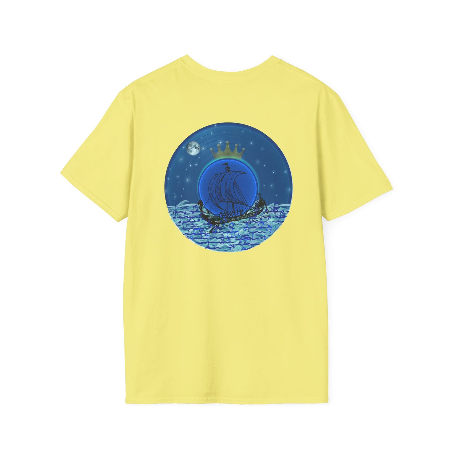 Classic Donut Tee - Unisex Soft-Style - "Stately Donut of the Prince" - series 1.0  - blue donut