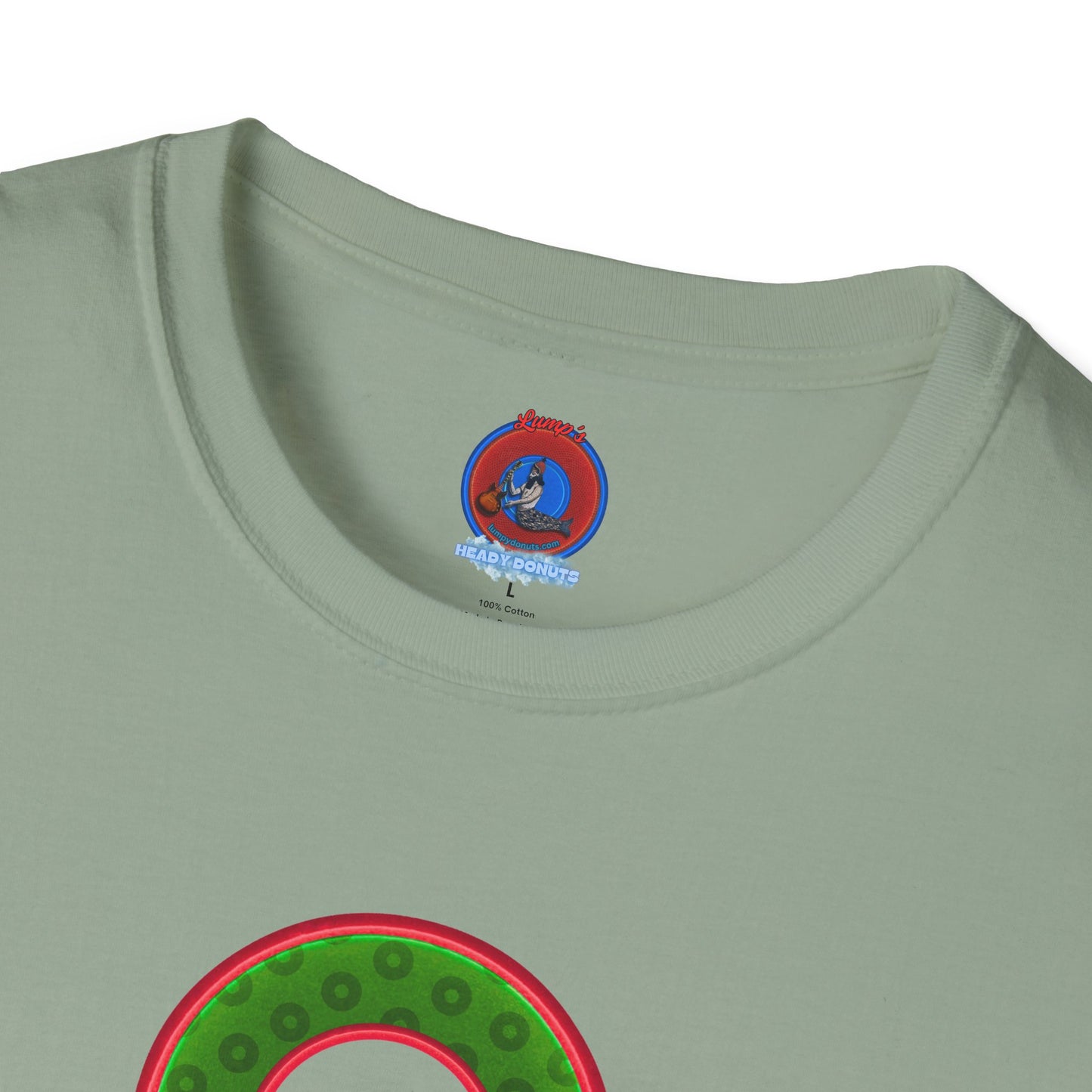 Plain Donuts/Unisex Soft-Style - "Plain Wide Mouthed Paradoxical Donuts" - Irish green/red donuts