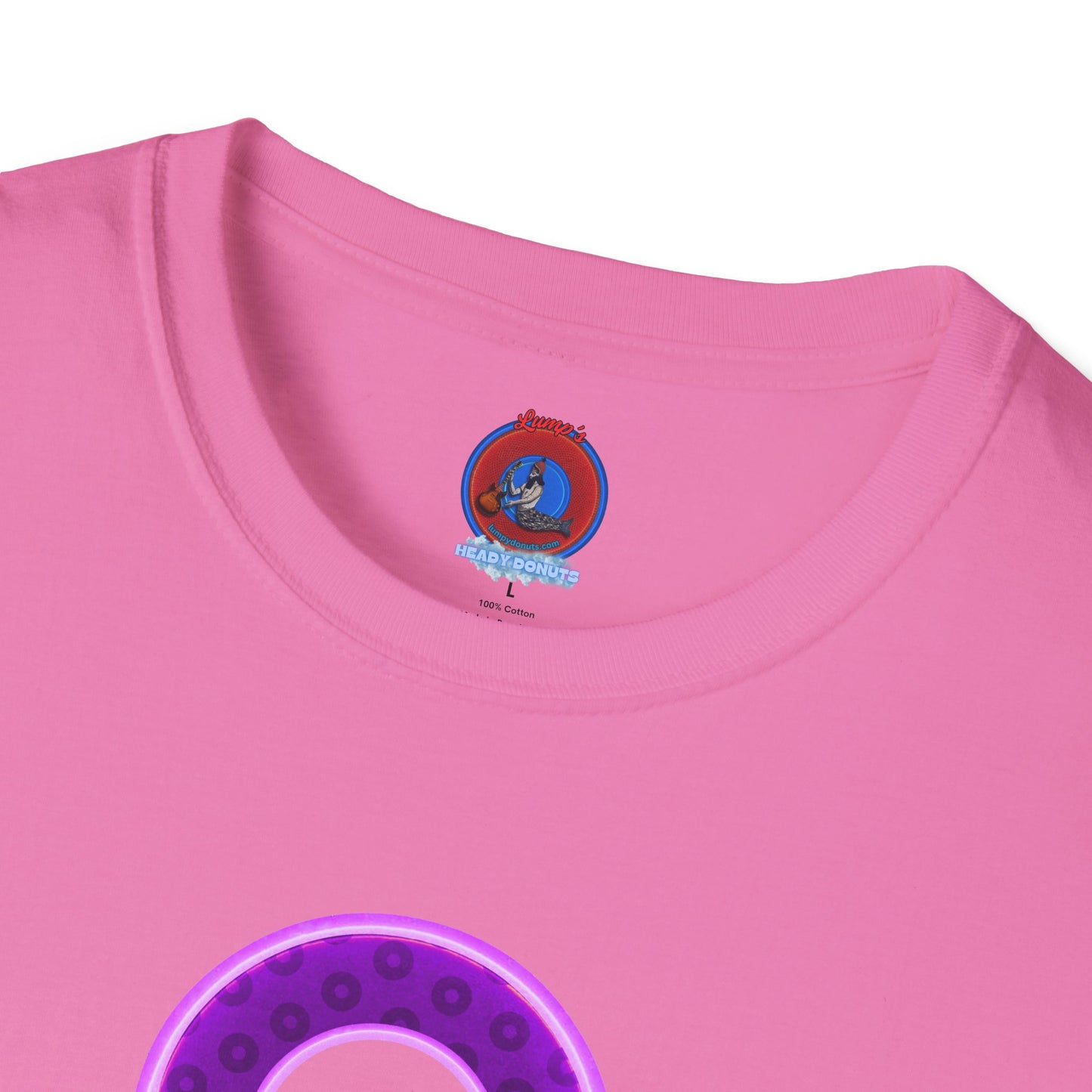 Plain Donuts/Unisex Soft-Style - "Plain Wide Mouthed Paradoxical Donuts" - dark purple/light purple donuts