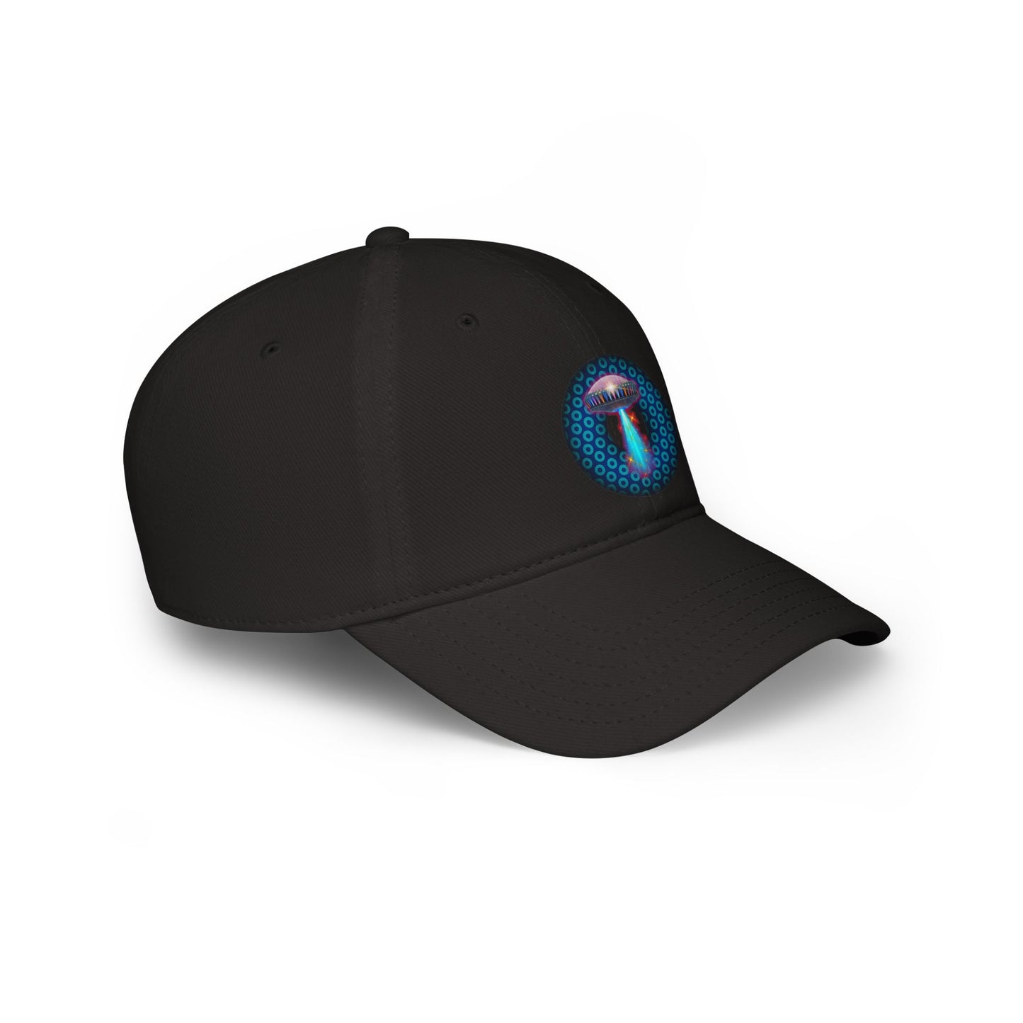 Lumpy Donut Baseball Cap - "They Serve Donuts on the Mothership Now" - variant 5 - blue/blue paradoxical donut w/