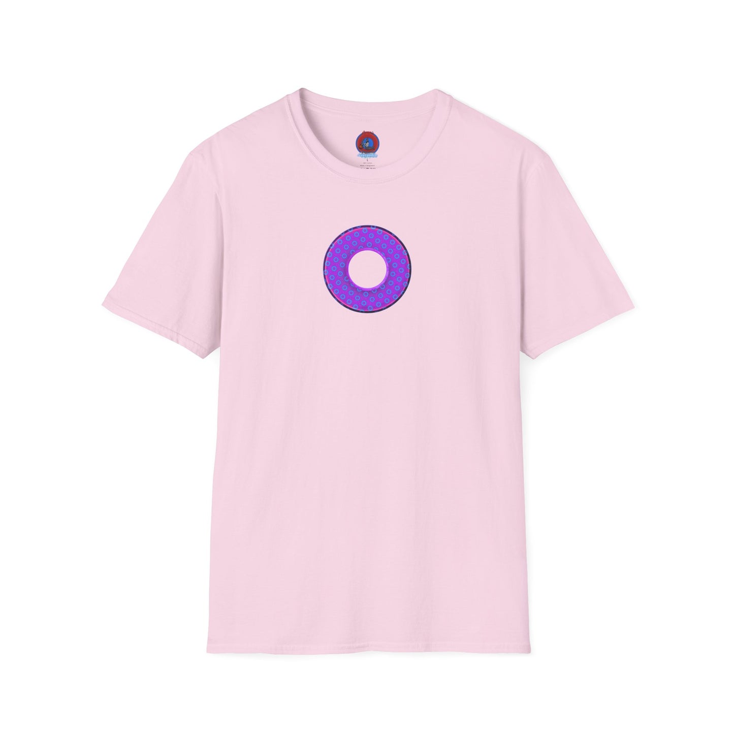 Plain Donuts/Unisex Soft-Style - "Plain Electric Paradoxical Donuts" - bright purple/blue donuts