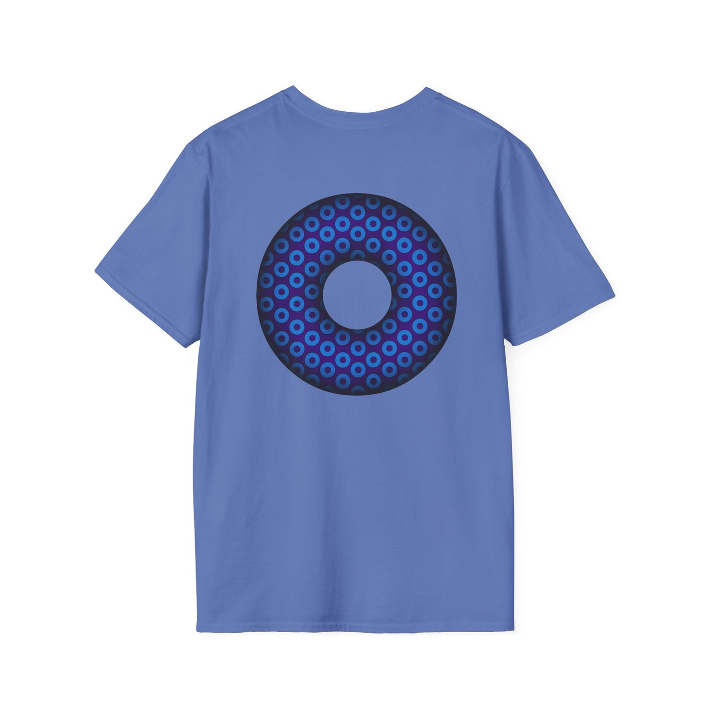 Plain Donuts/Unisex Soft-Style - "Plain Paradoxical Grided Donuts" - light blue/purple donuts