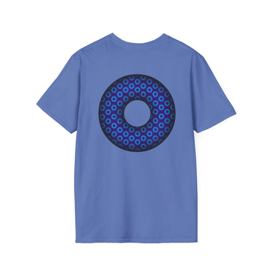 Plain Donuts/Unisex Soft-Style - "Plain Paradoxical Grided Donuts" - light blue/purple donuts