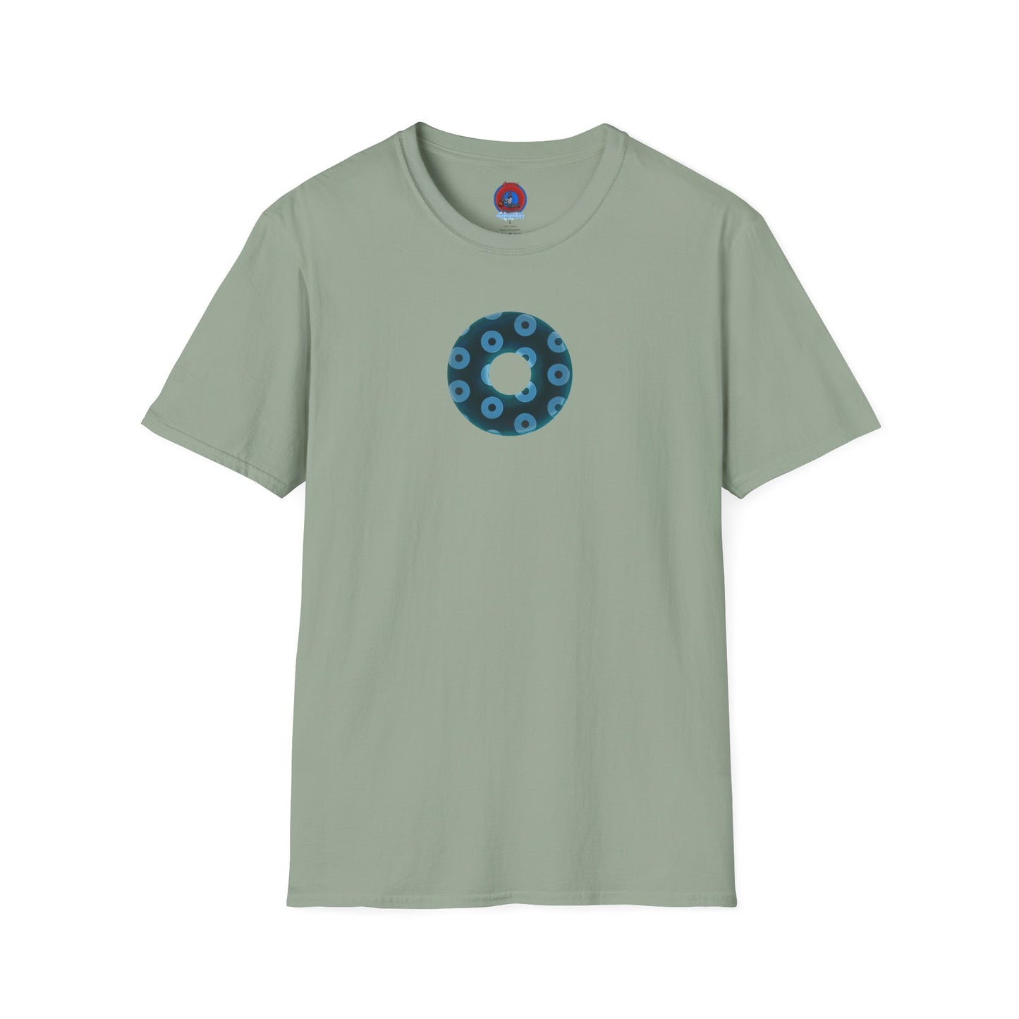 Plain Donuts/Unisex Soft-Style - "Plain Blimpy Paradoxical Donuts" - dark teal/light blue donuts