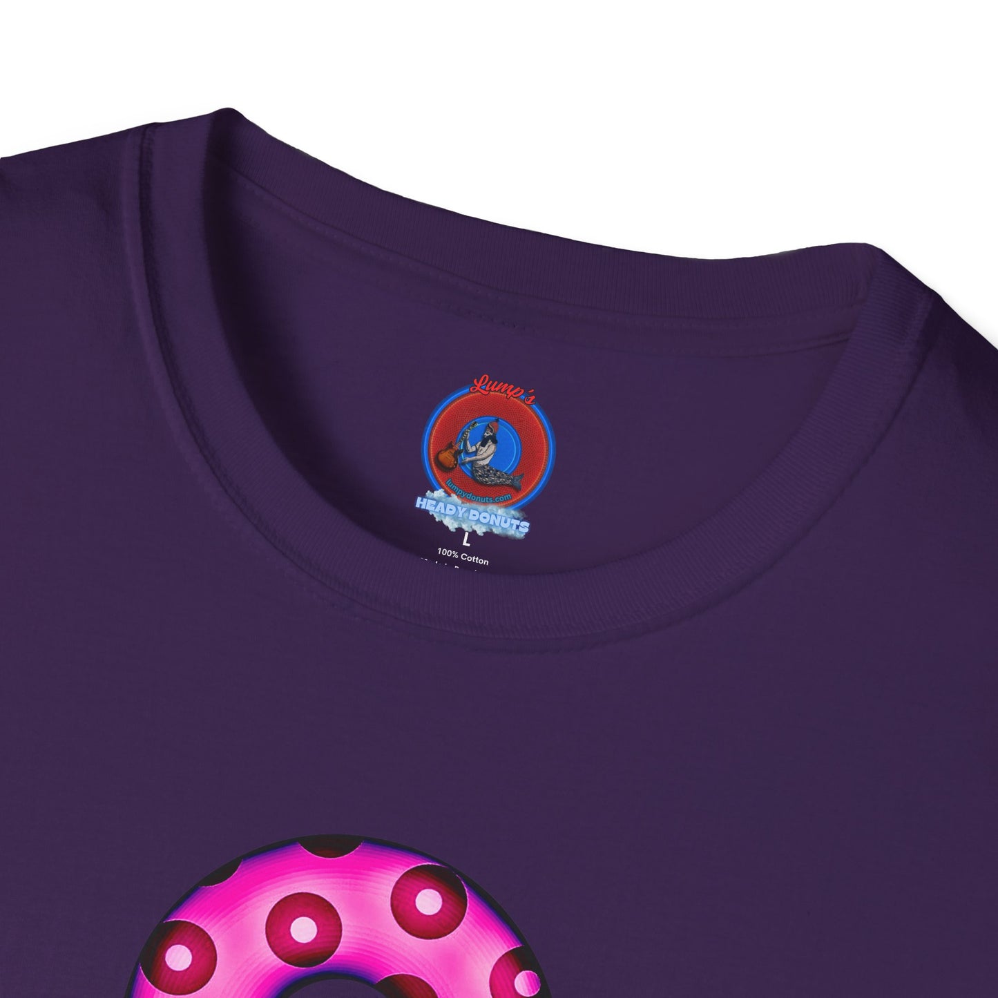 Plain Donuts/Unisex Soft-Style - "Plain Blimpy Paradoxical Donuts" - bright magenta/red donuts